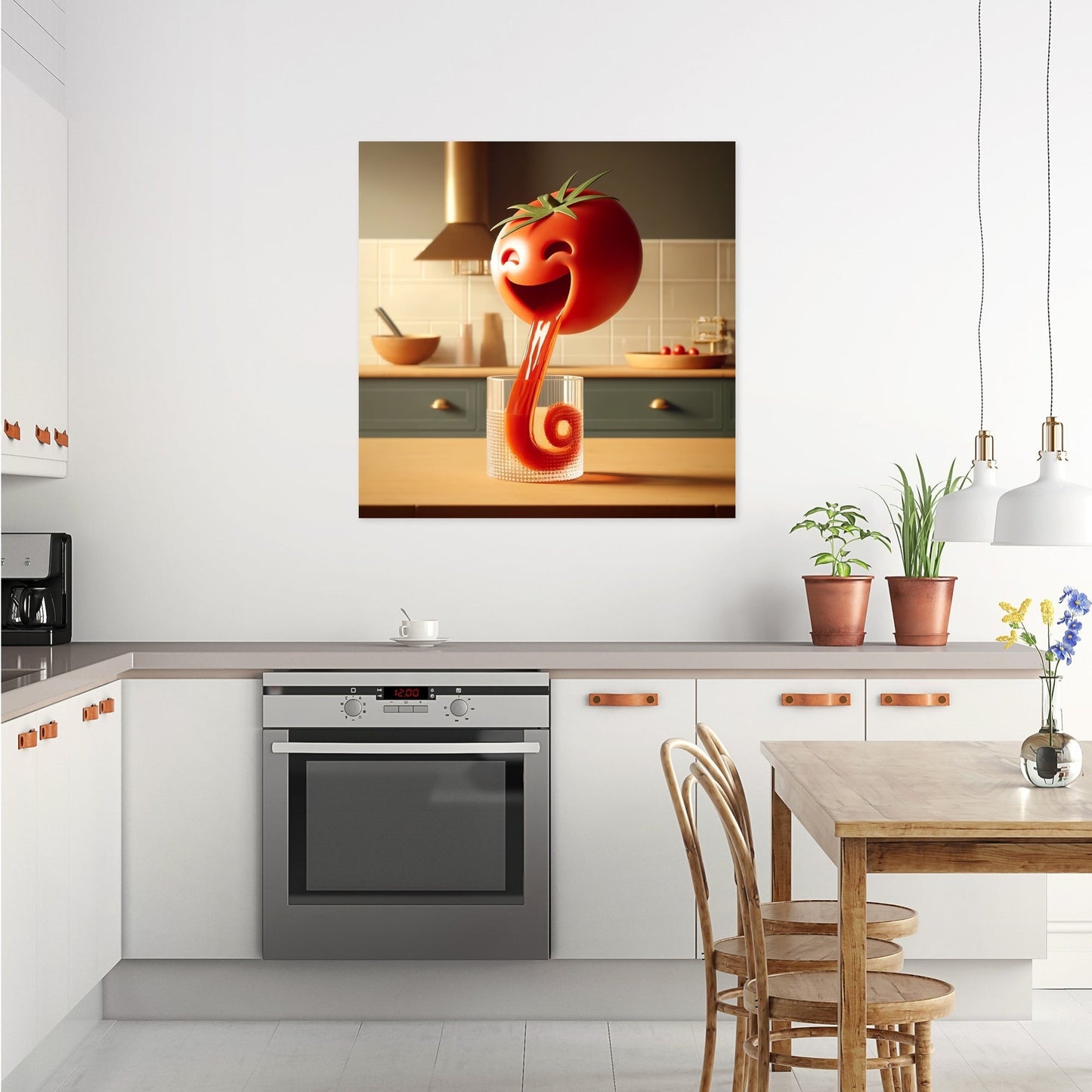 Spirited Tomato Pour Canvas