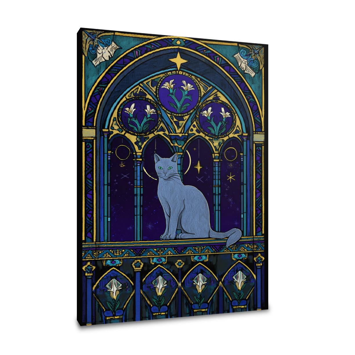 Sacred Feline Altar Canvas