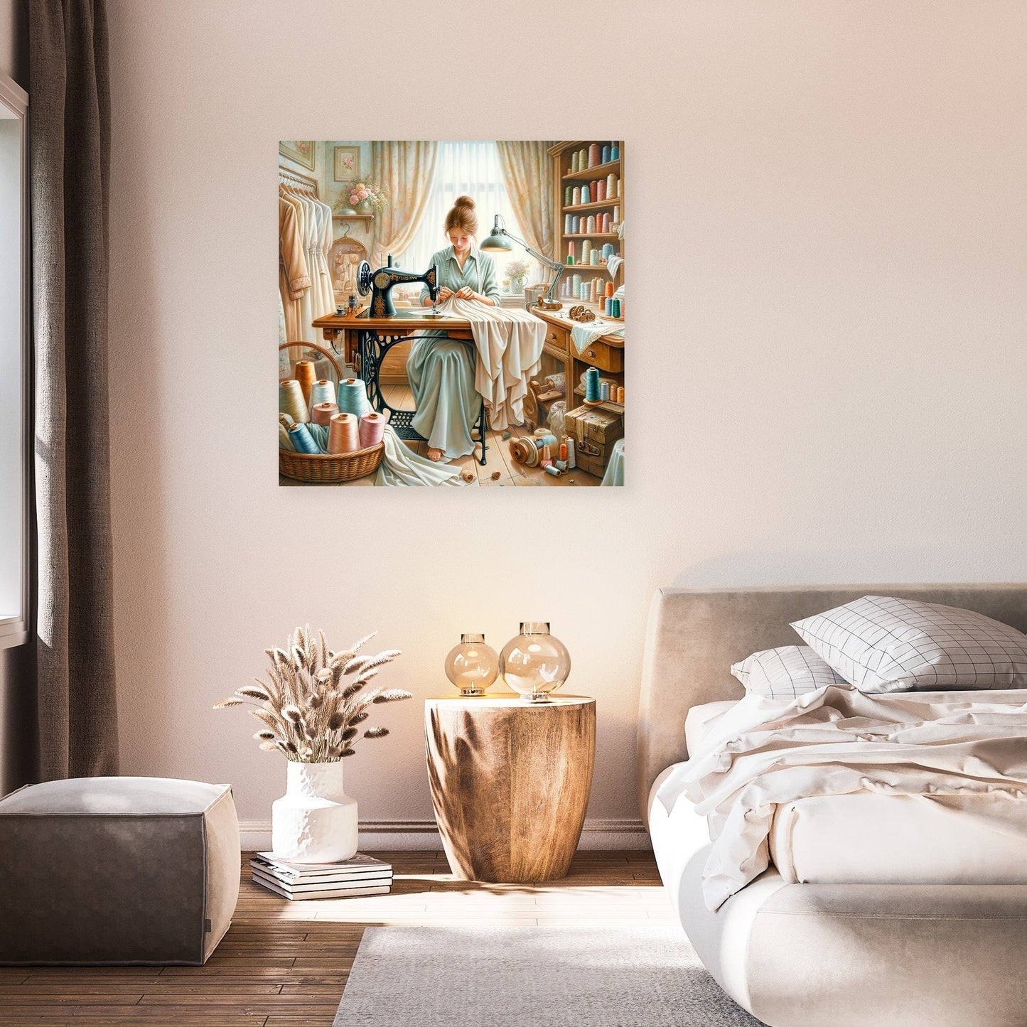 Seamstress's Dedication Canvas