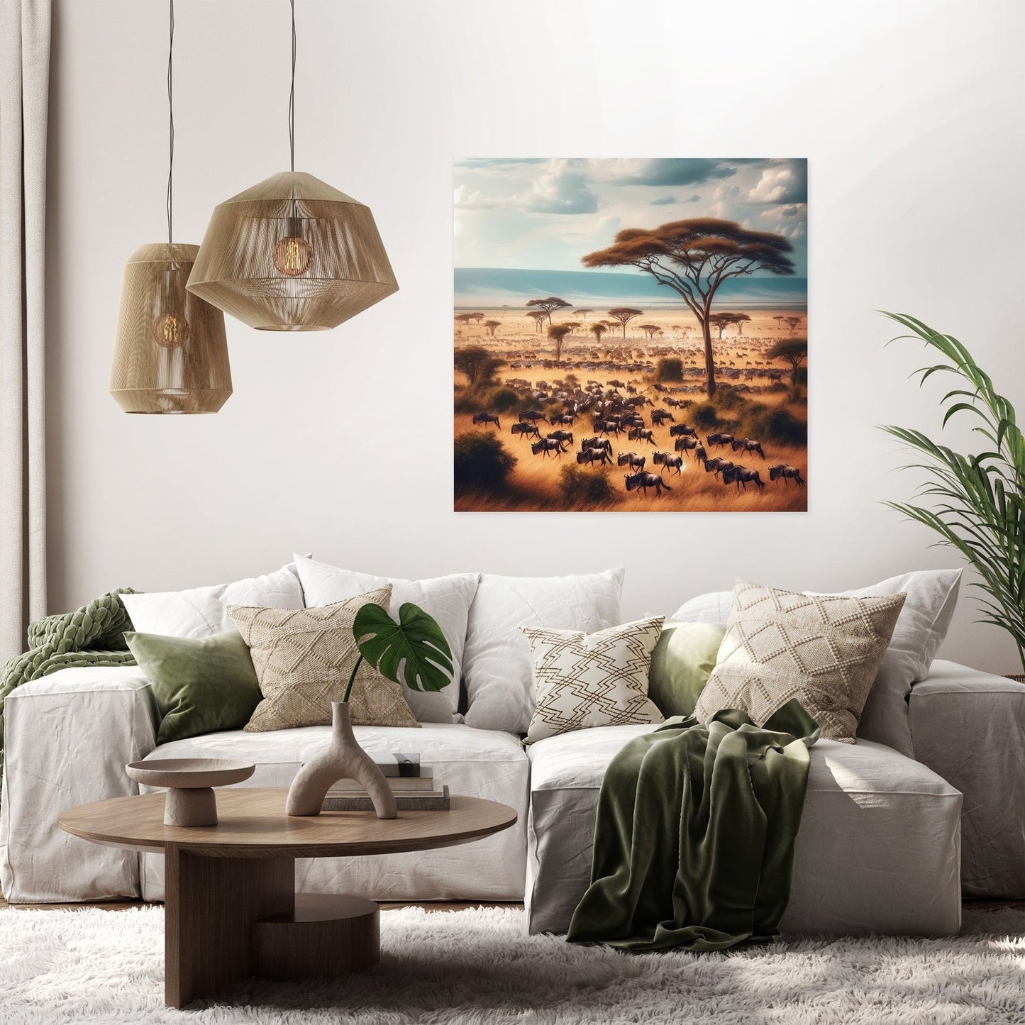 Serengeti Migration Canvas