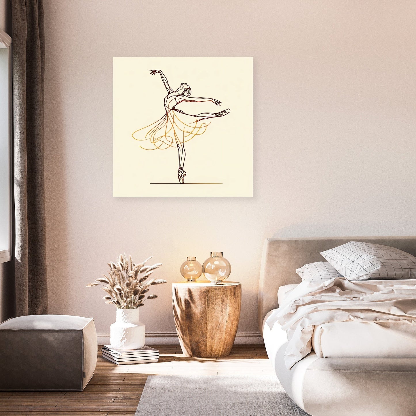 Ballet Dancer in Warm Colors Canvas