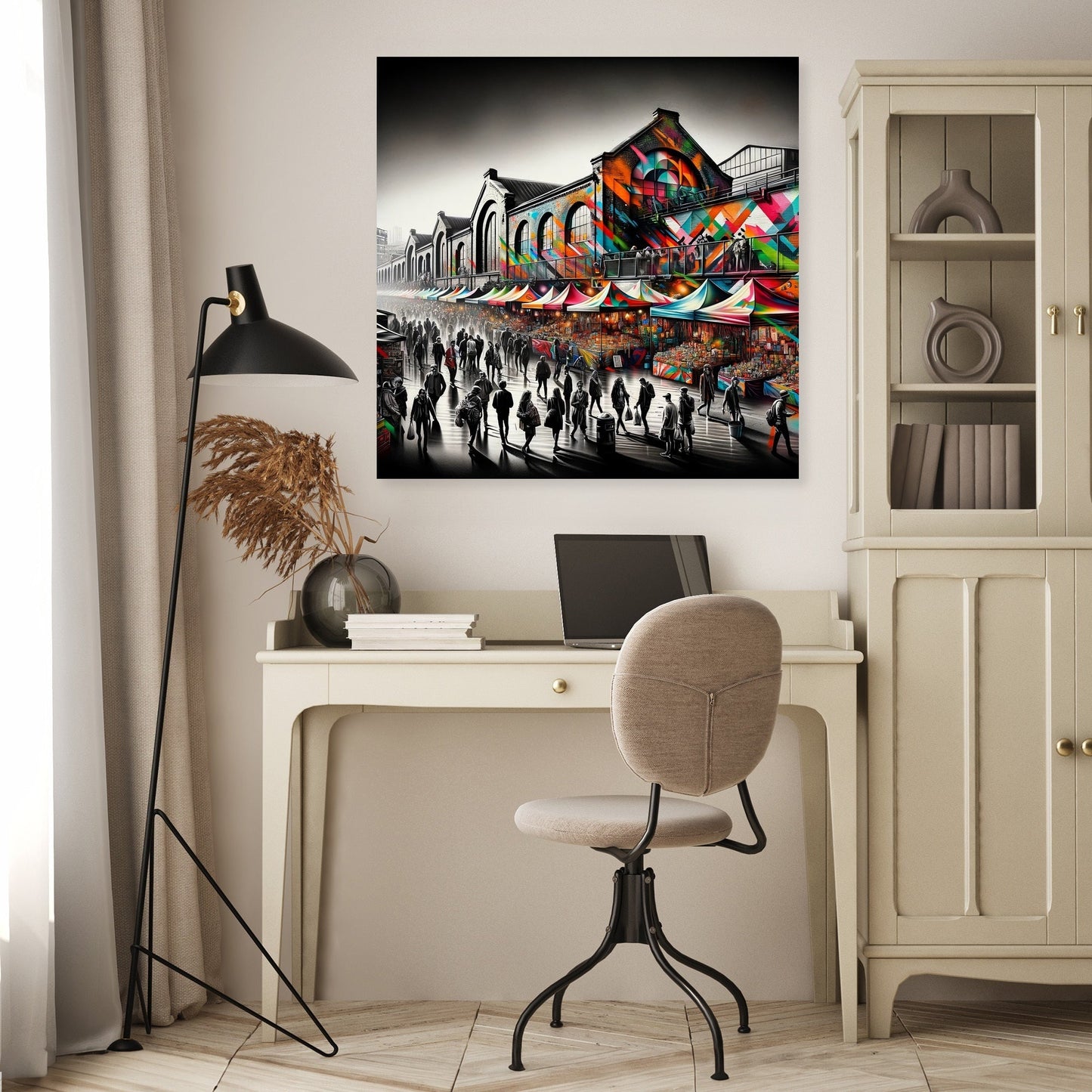 London Camden Market Modernist Fusion Canvas