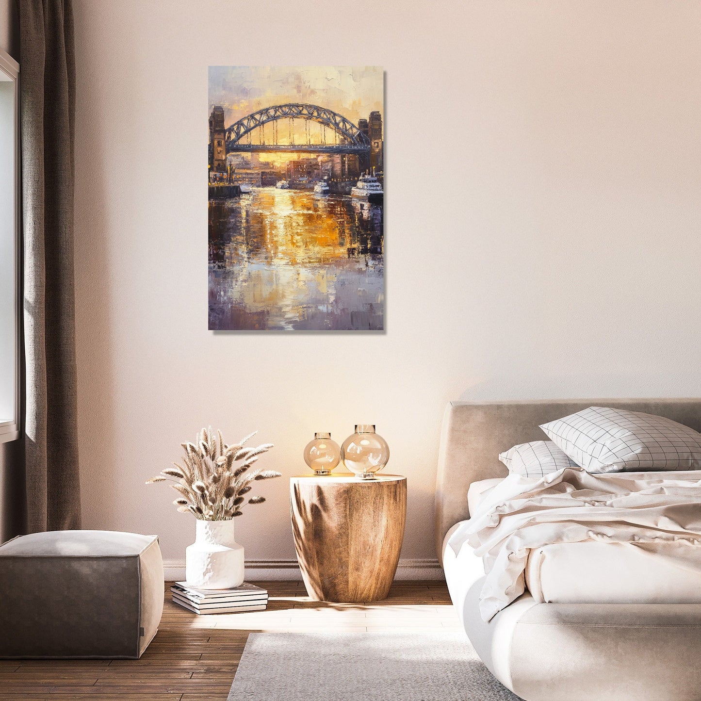 Tyne Bridge Golden Canvas