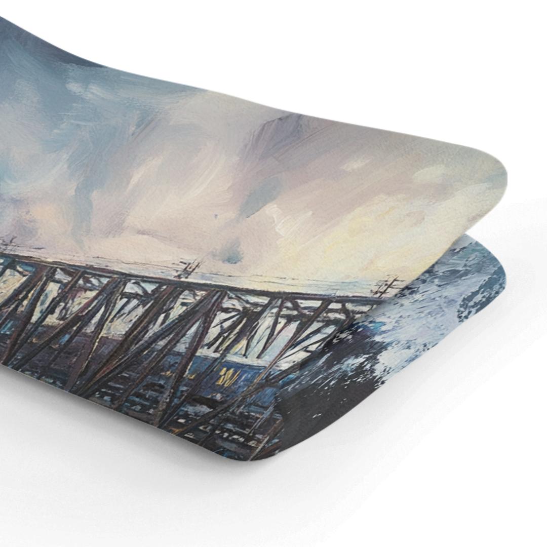 Train Over River Blanket