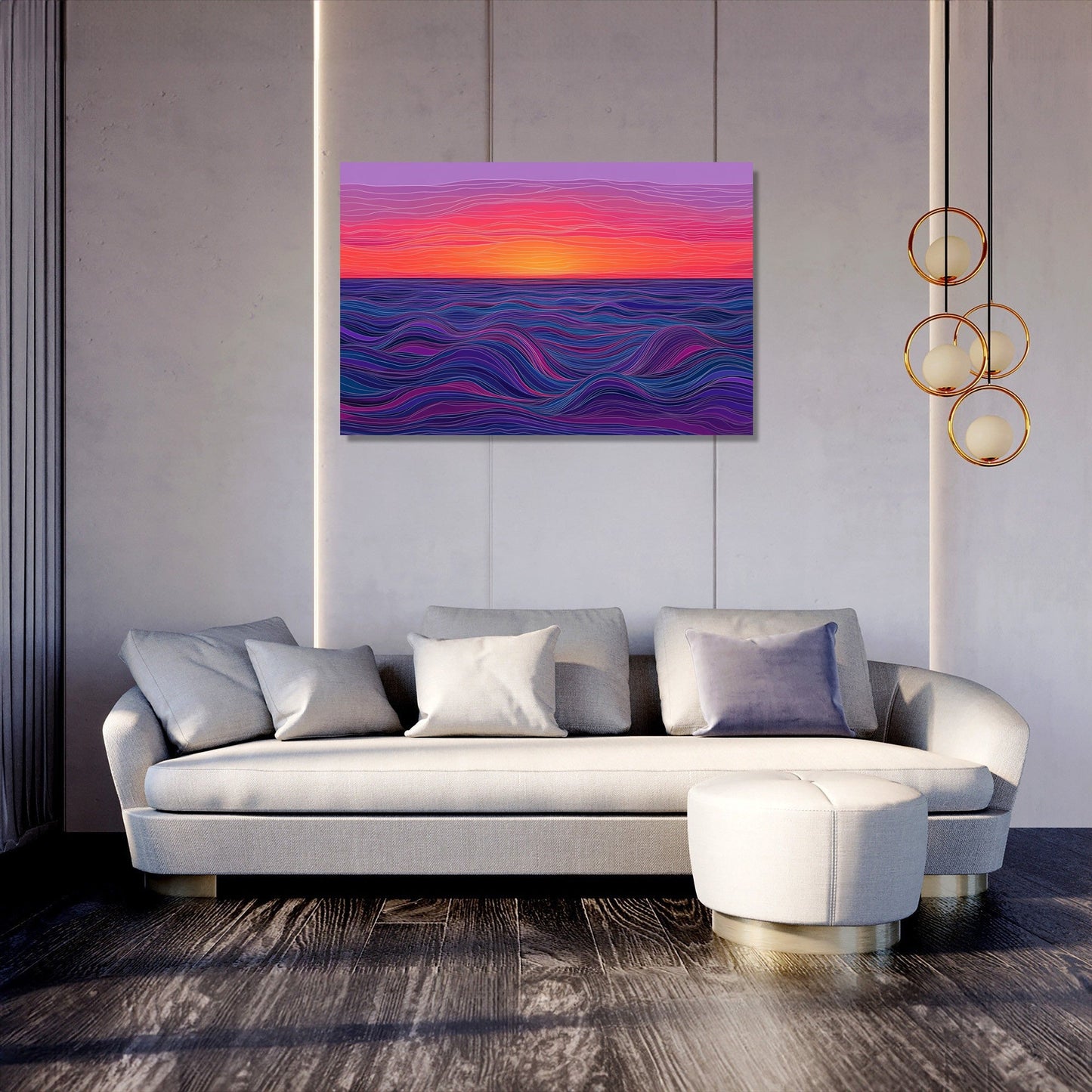 Sunset Waves Canvas