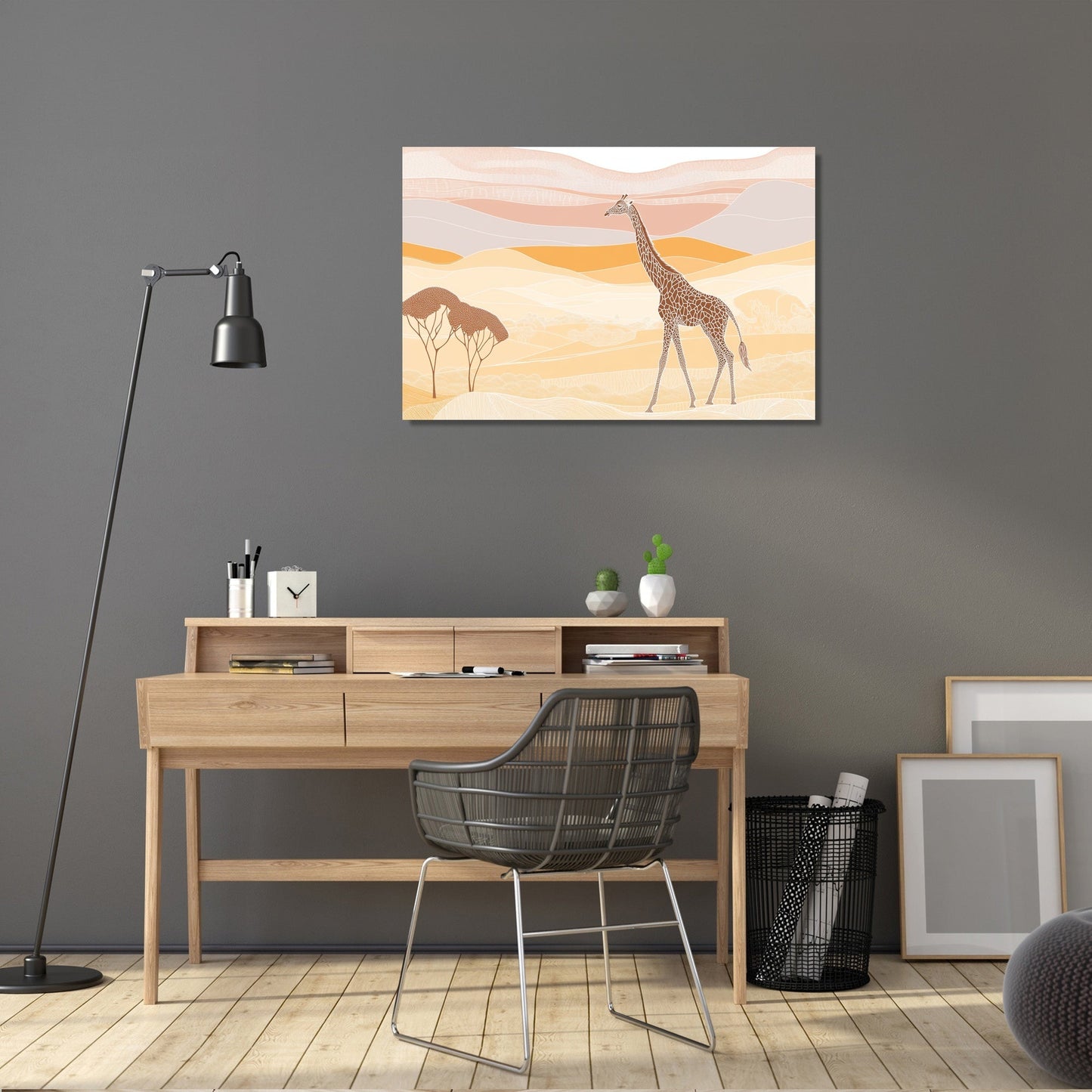 Graceful Giraffe Savannah Canvas
