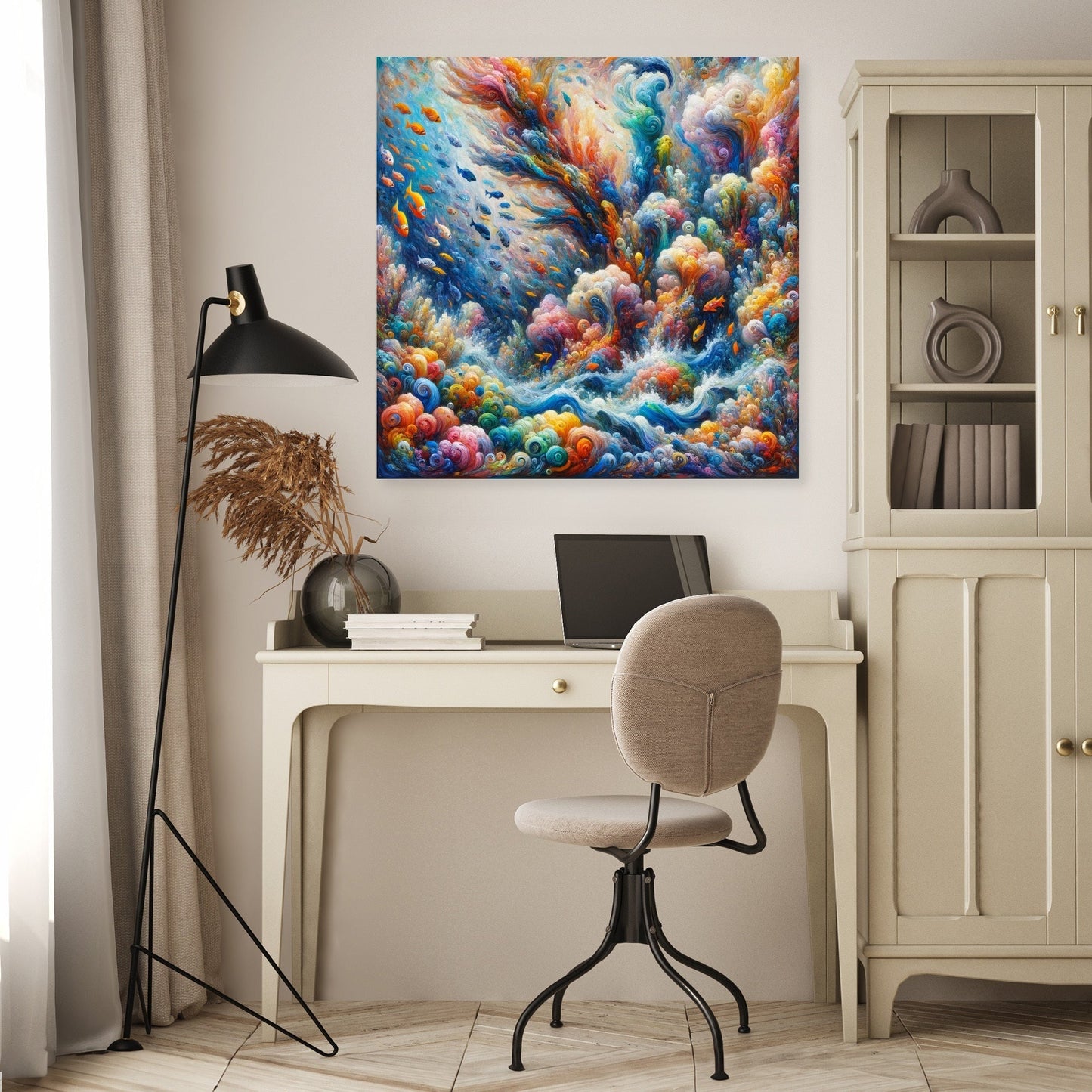 Coral Harmony Canvas