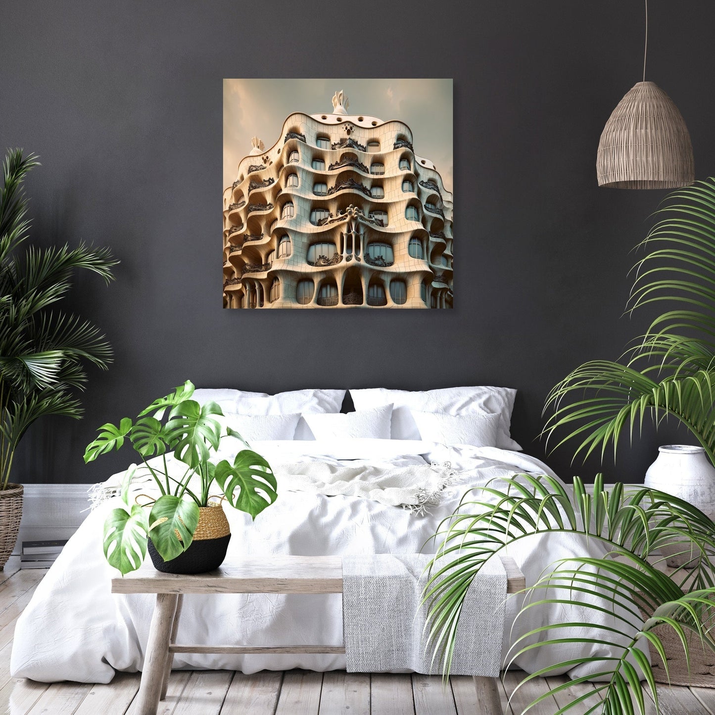 Casa Milà Waves Canvas