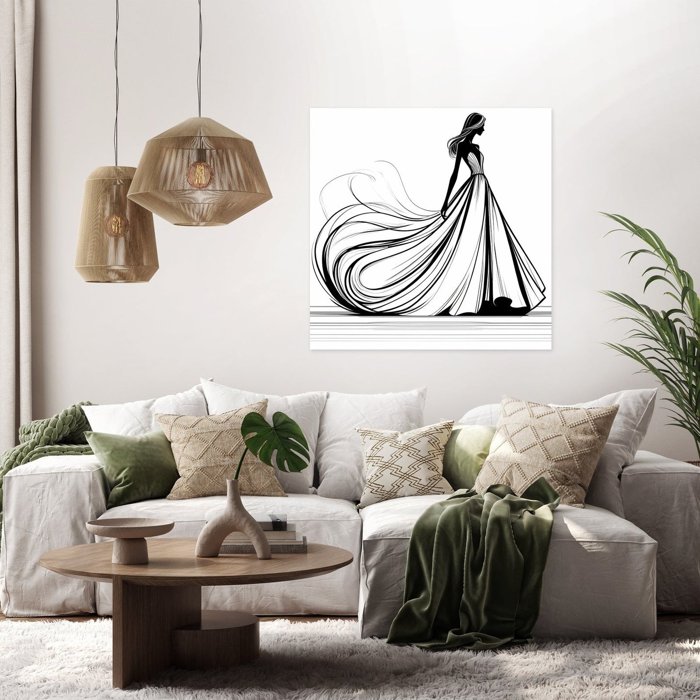 Fashion Elegance in Contrasting Canvas