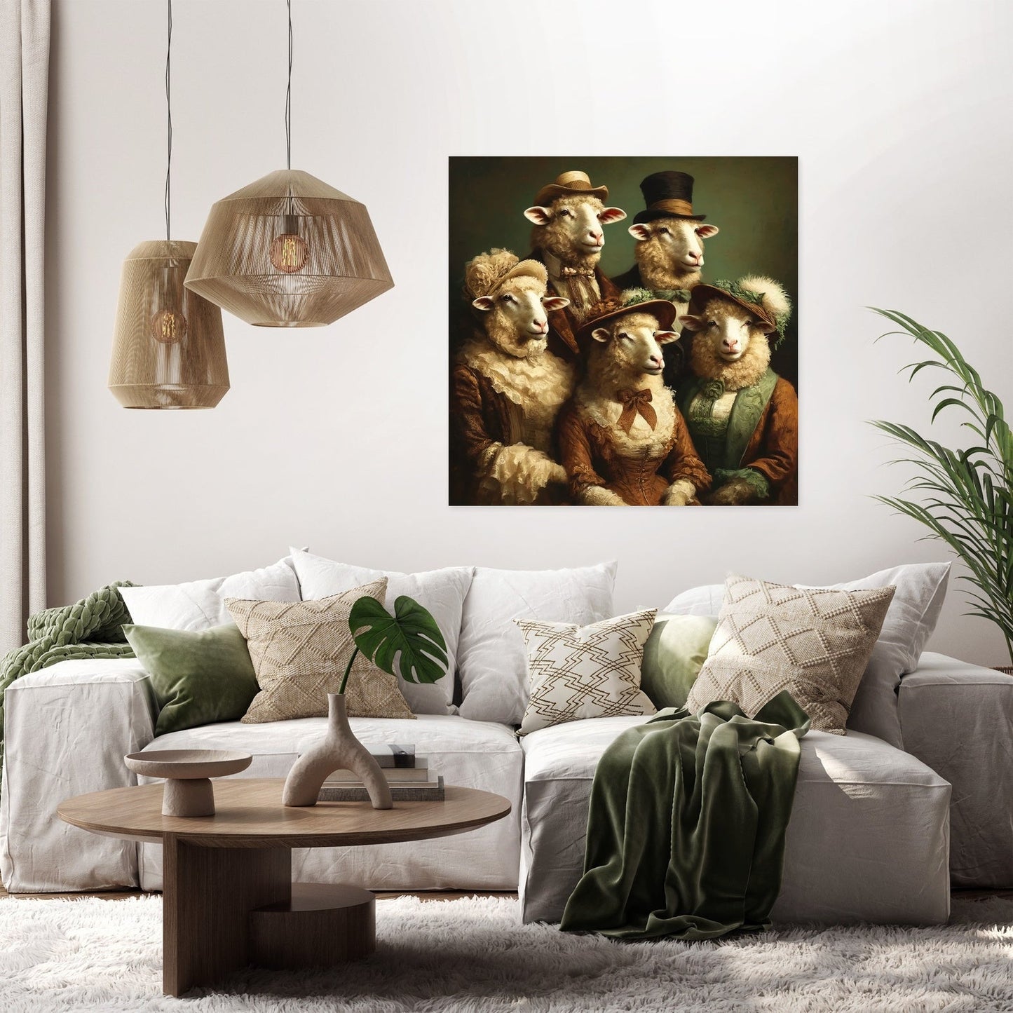 Aristocratic Flock Canvas
