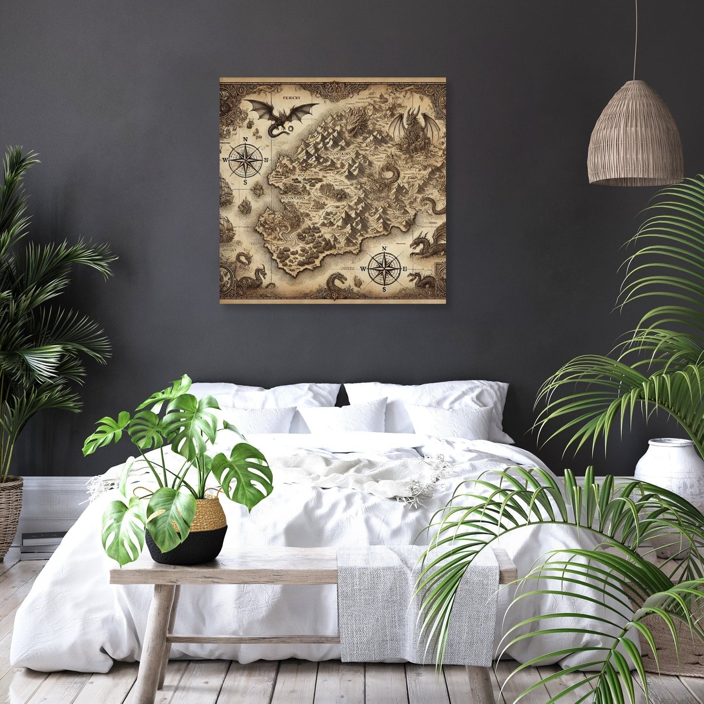 Mystic Monster Map Canvas