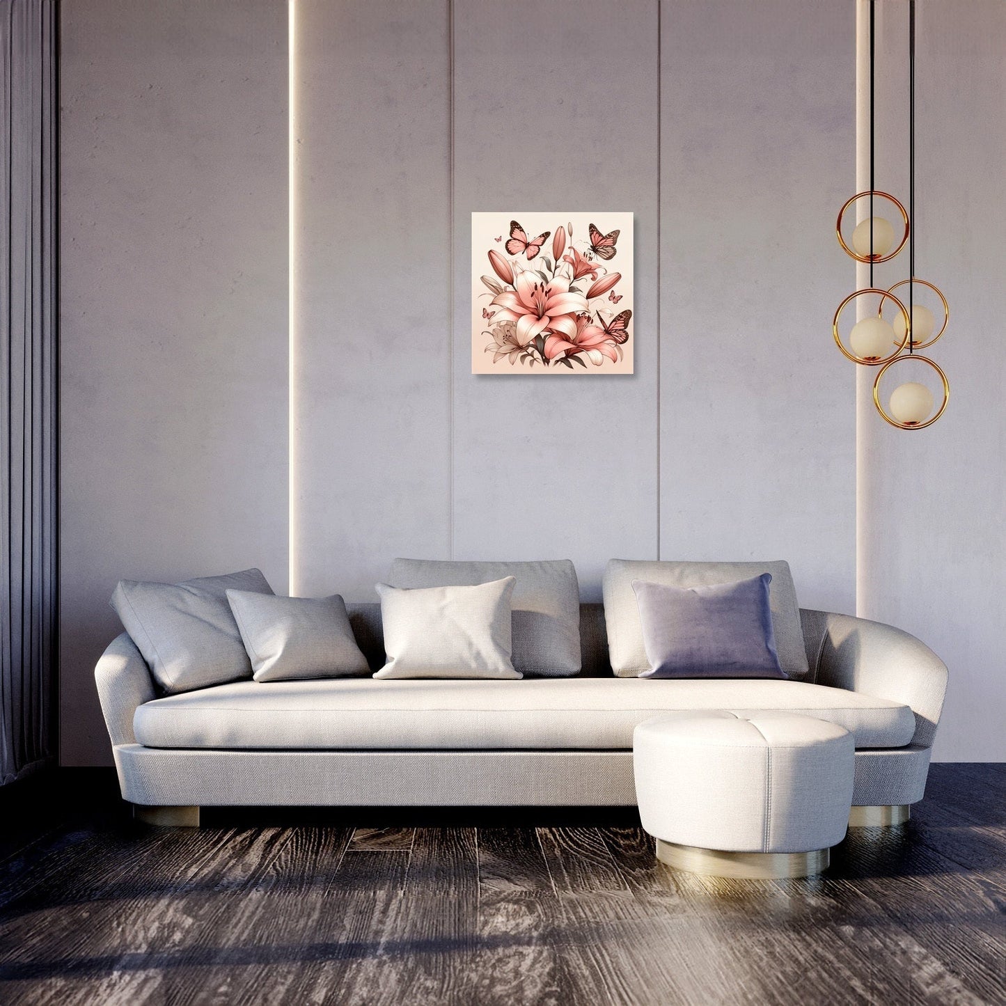 Blush Lily Whispers Canvas