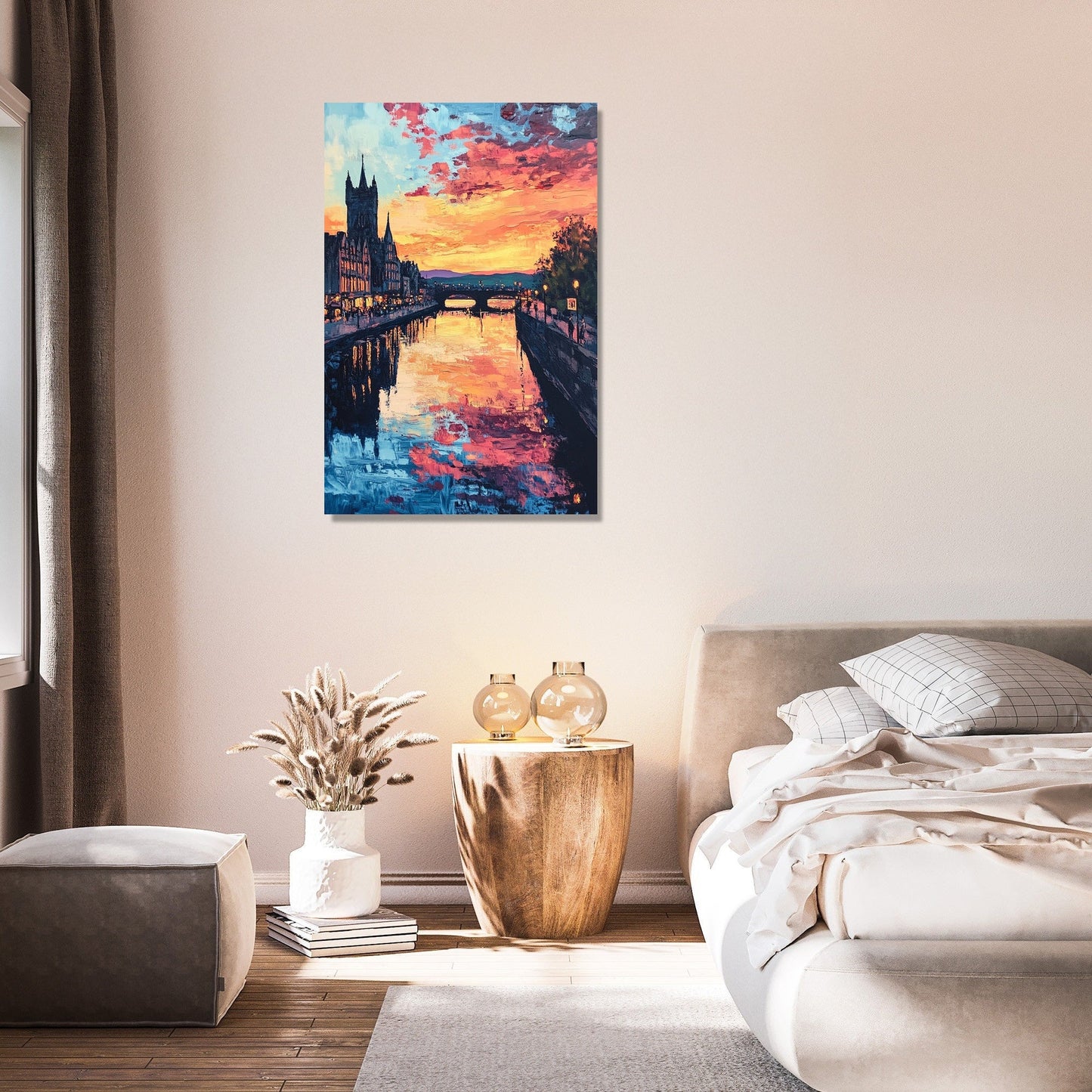 Nostalgic Sunset Over Inverness Canvas
