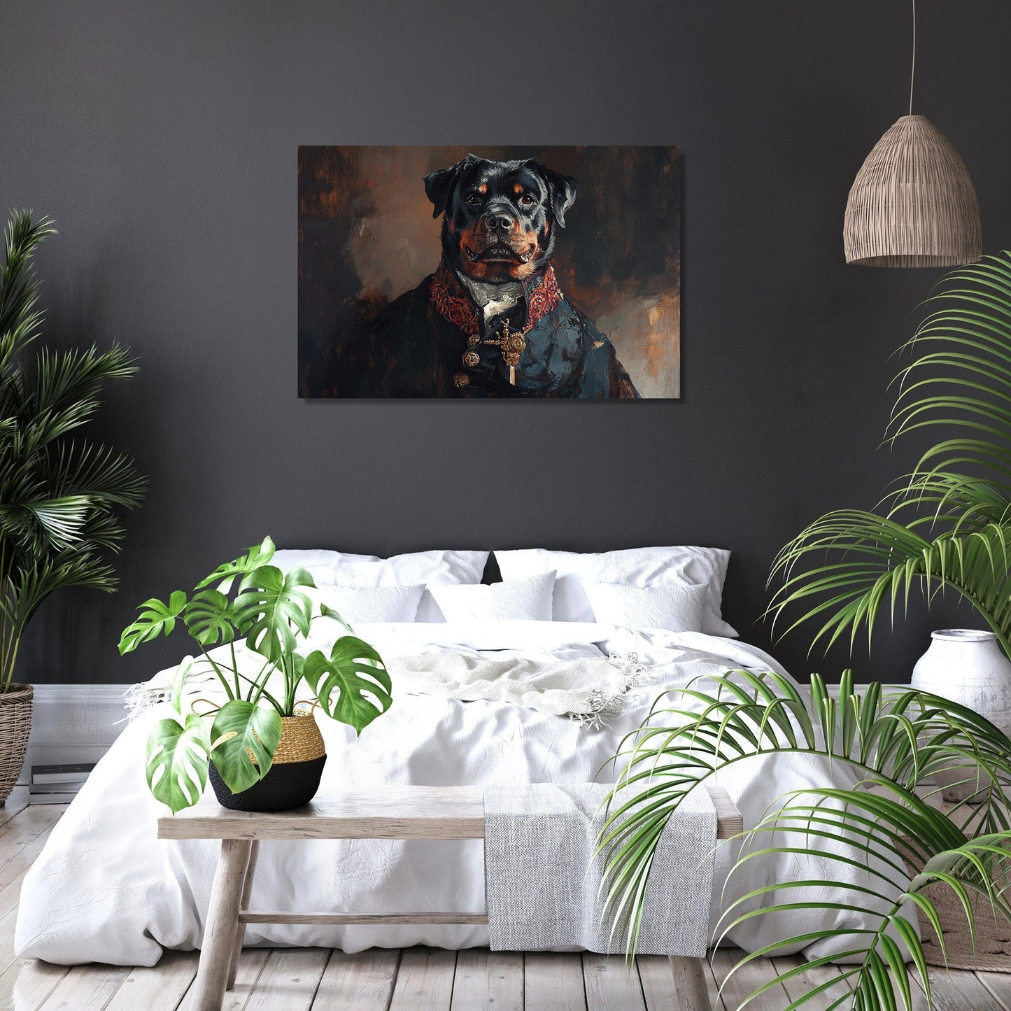 Regal Rottweiler Canvas