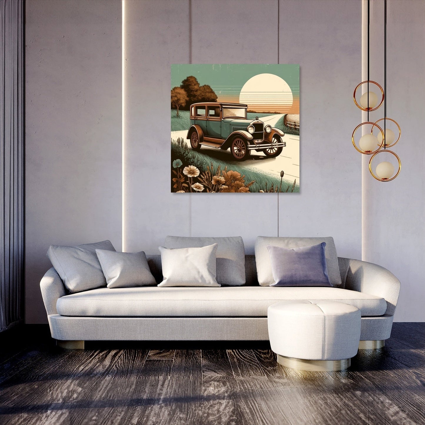 Vintage Roadside Charm Canvas