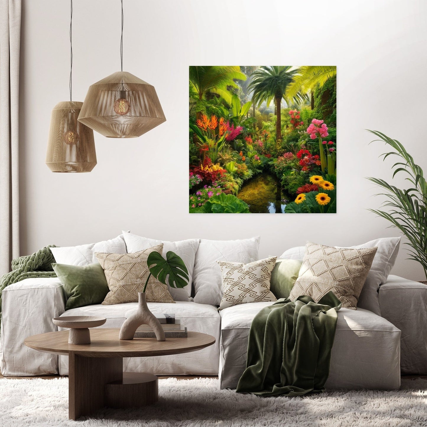 Tropical Garden Oasis Canvas