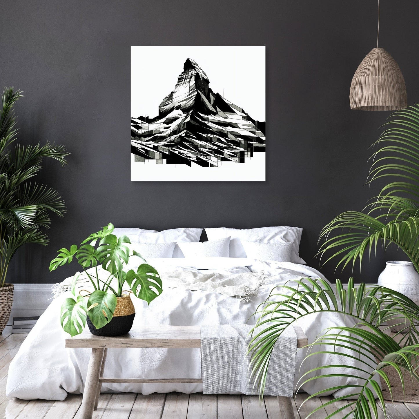Matterhorn Cubist Shadow Canvas