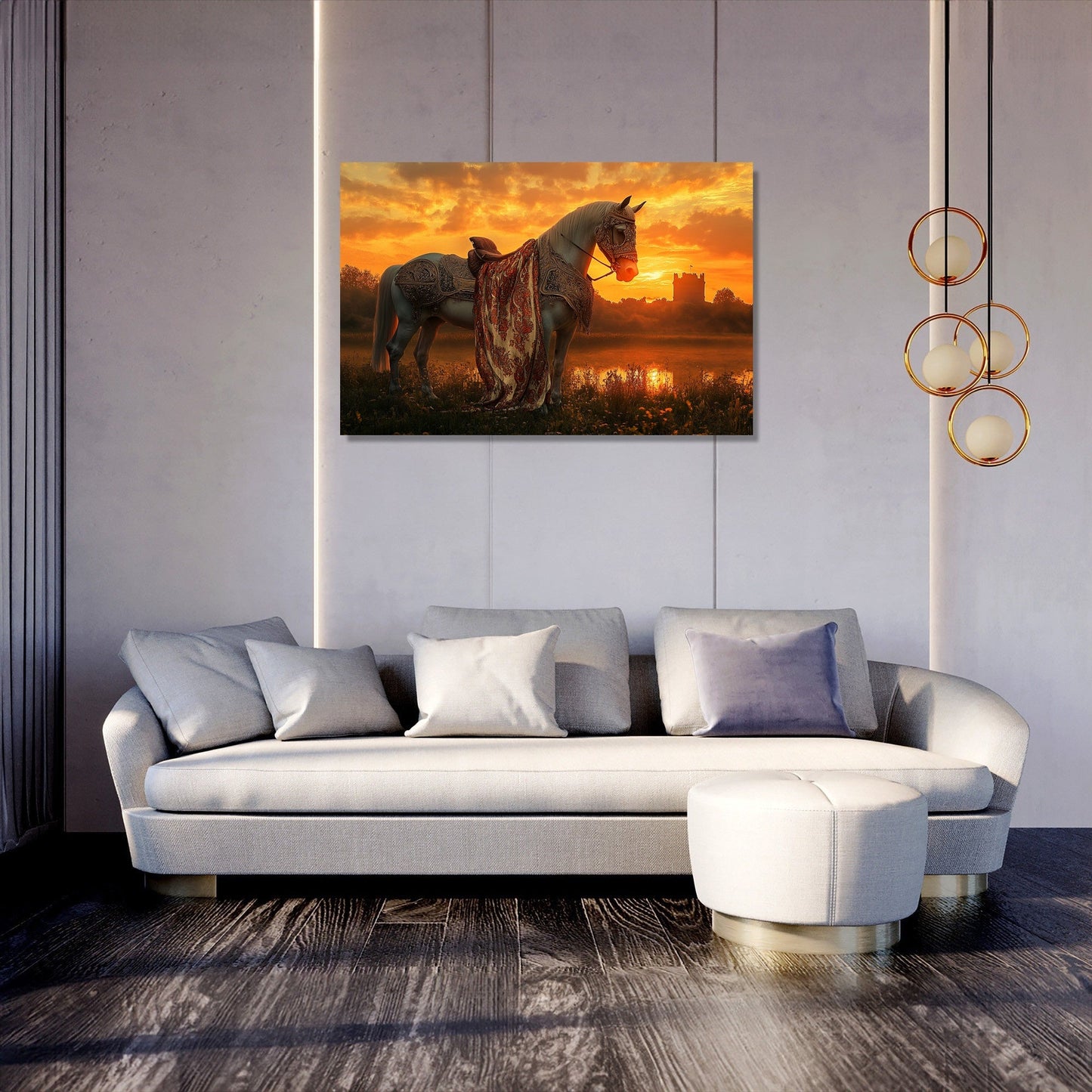 Regal Equine Sunset Canvas