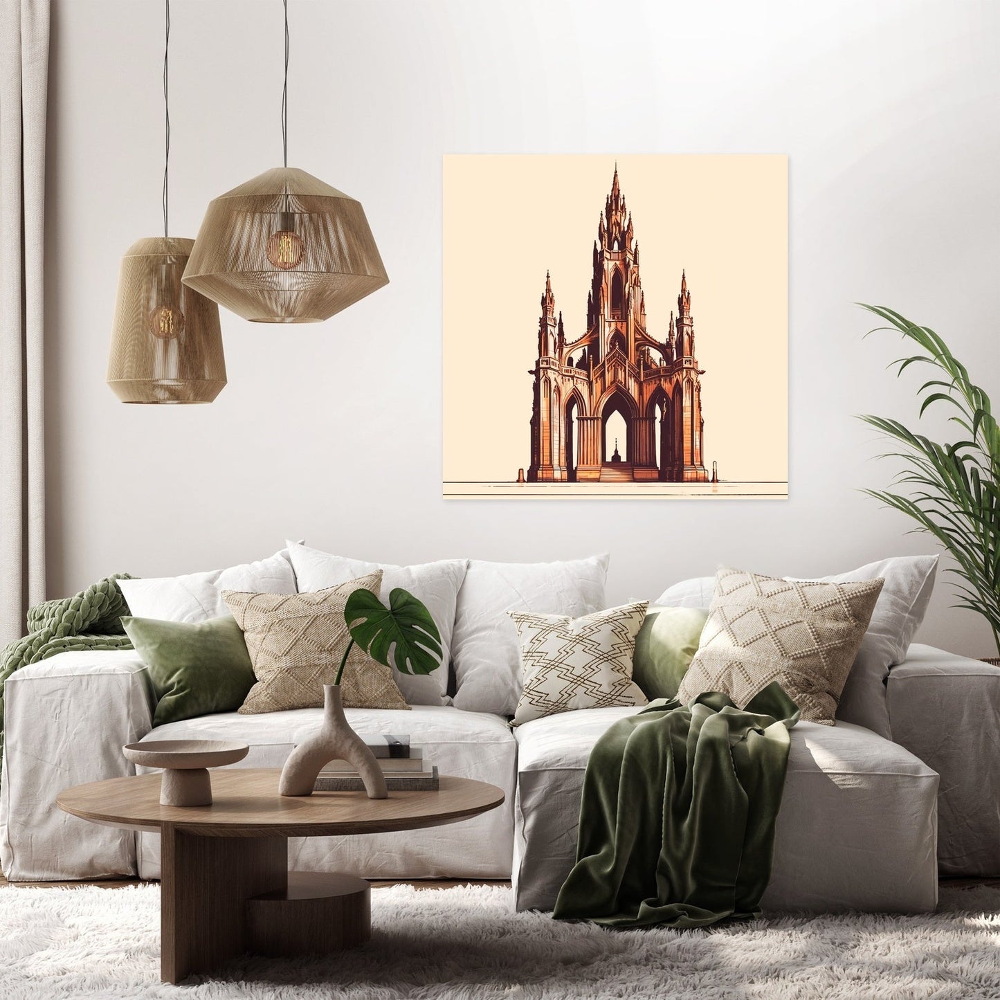 Edinburgh's Scott Monument Glow Canvas