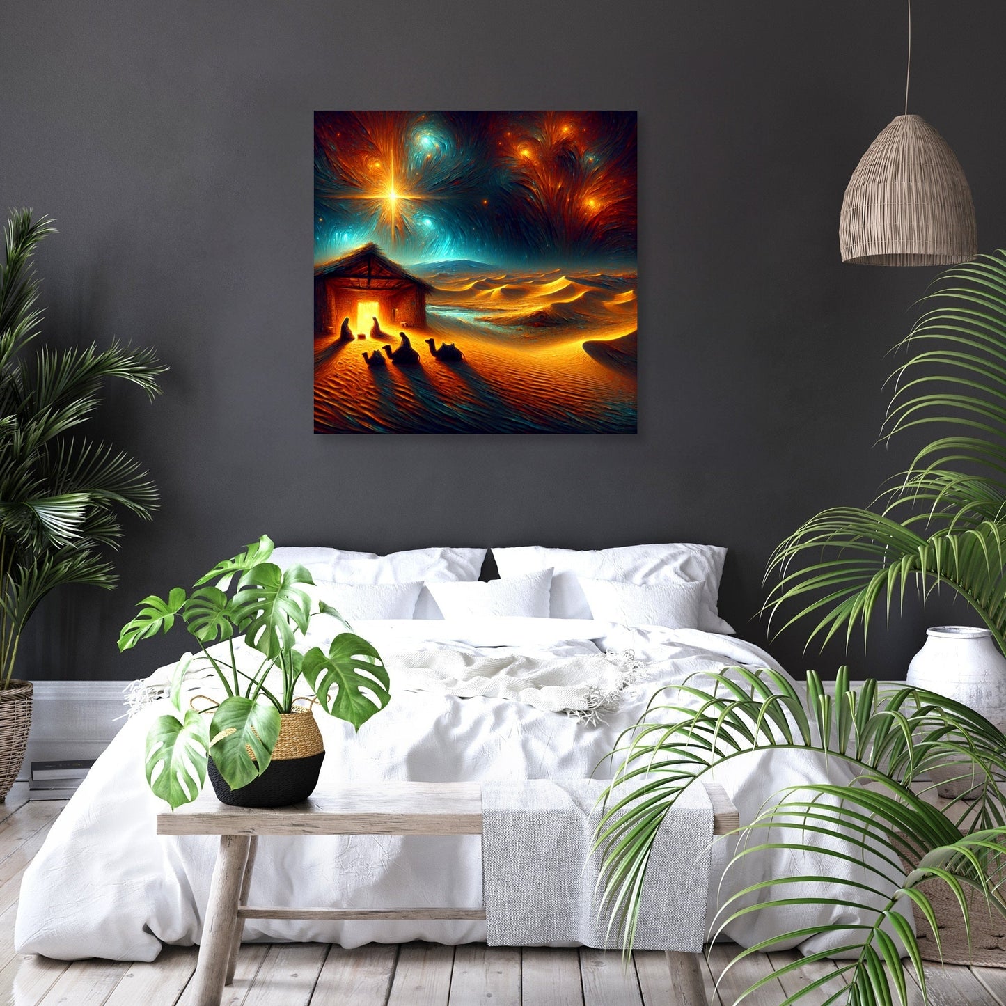 Desert Nativity Starlight Canvas