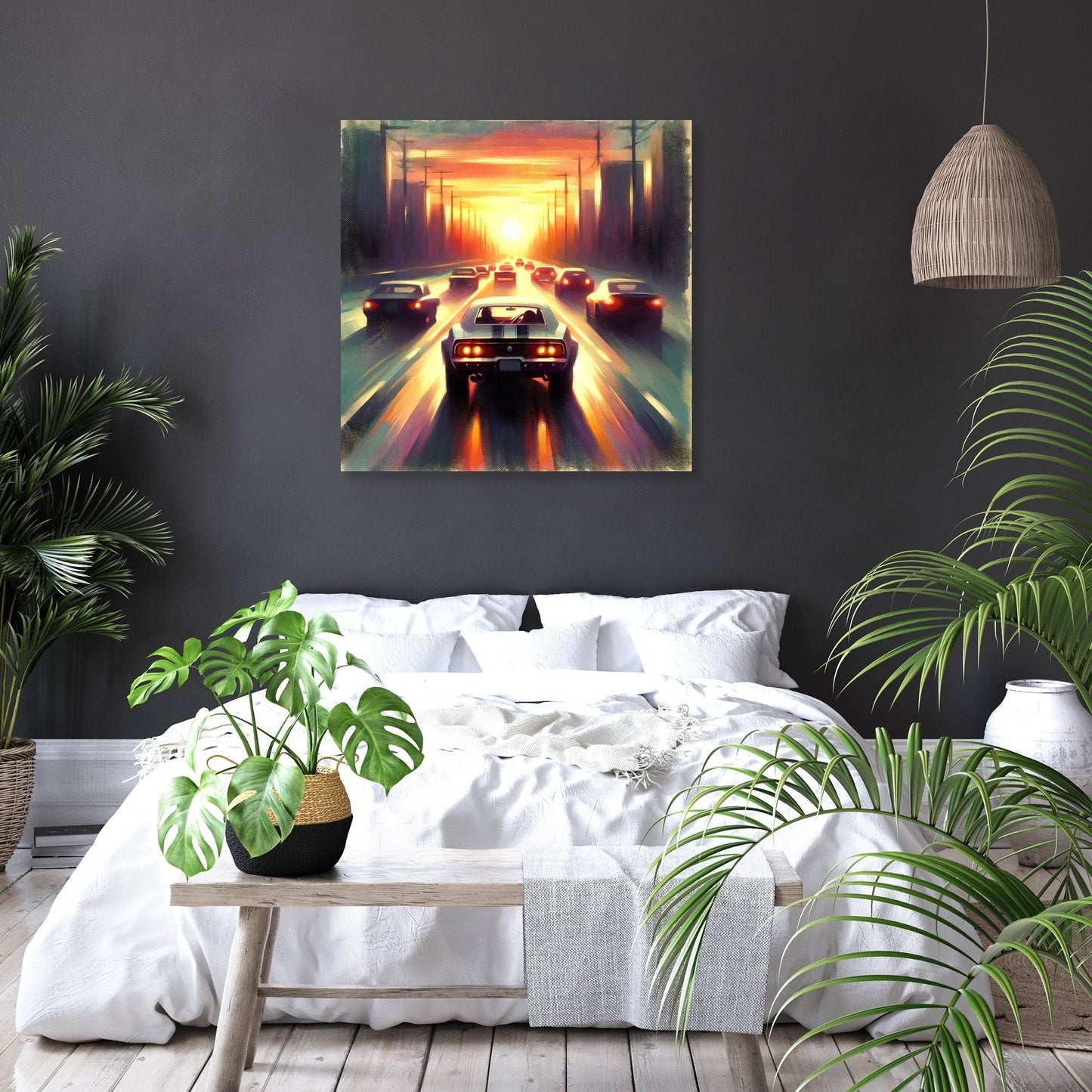 Sunset Bumper Racer Canvas