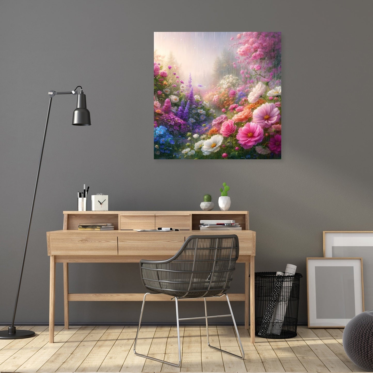 Spring Rain Garden Canvas