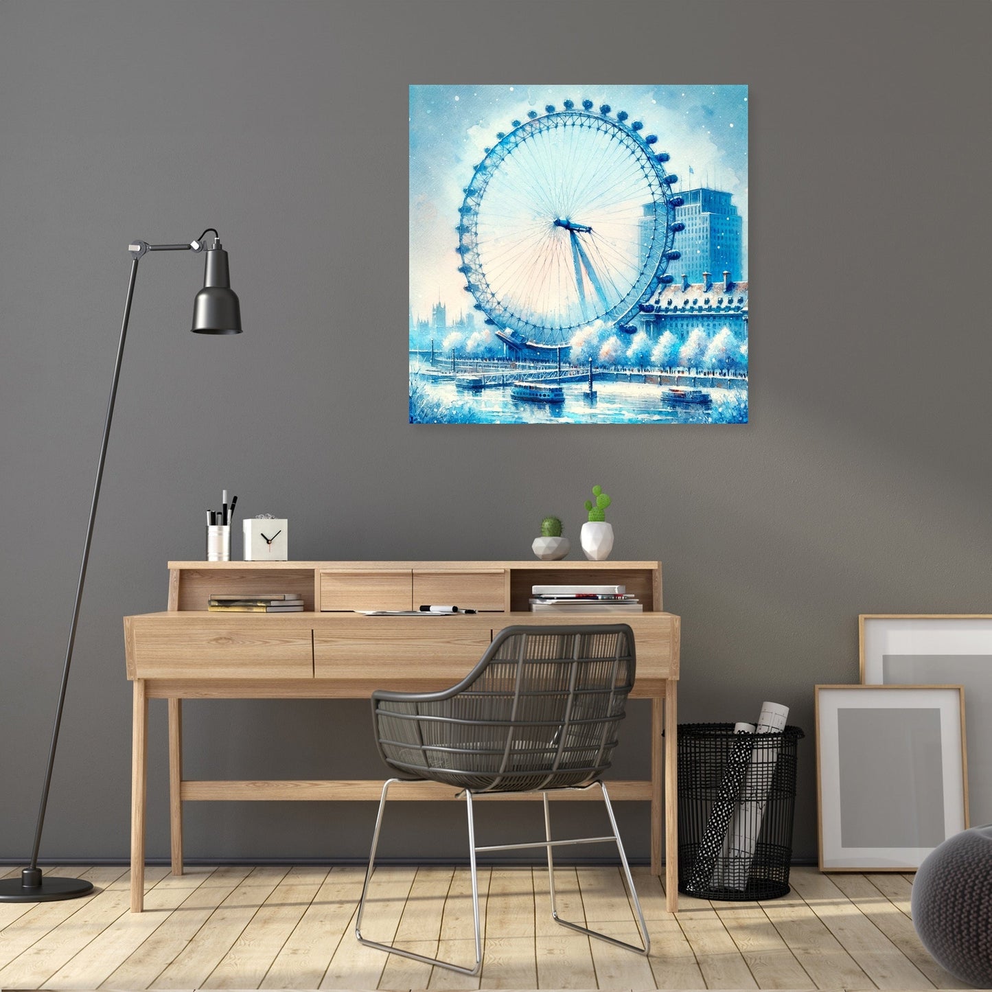 Winter's Gaze London Eye Canvas