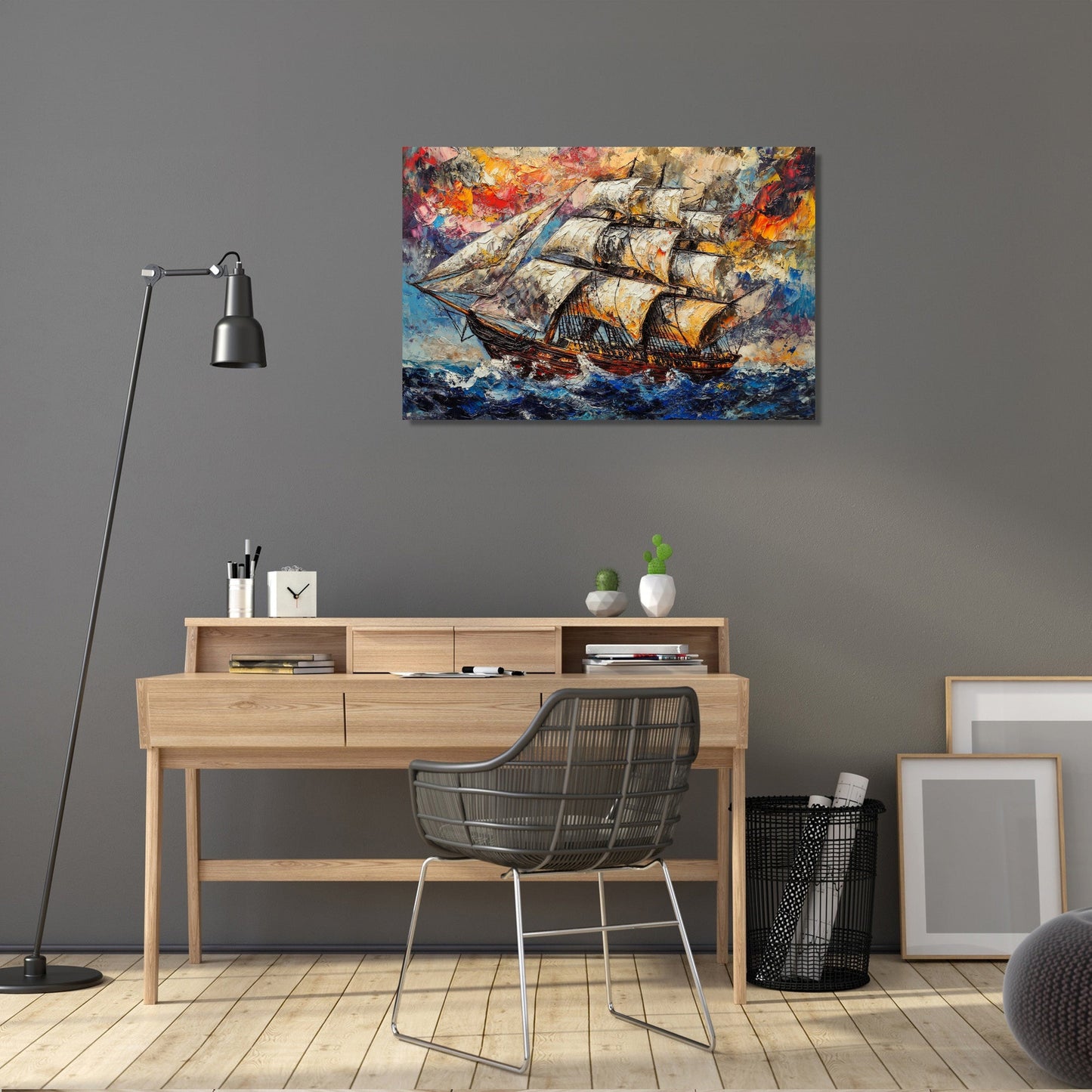 Sailing Ship Tempest Canvas