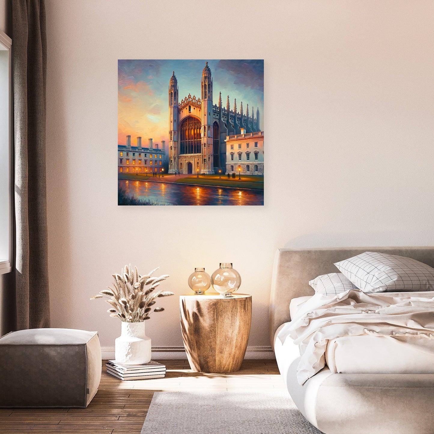 Cambridge King's College Chapel Dusk Impression Canvas
