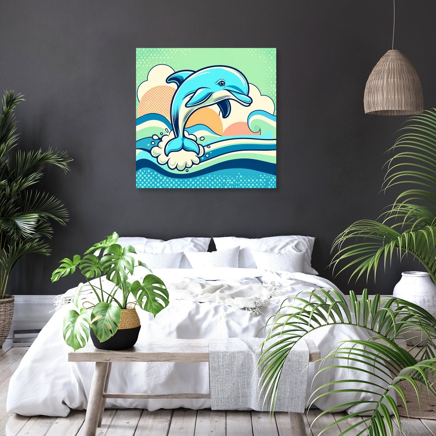 Joyful Dolphin Canvas