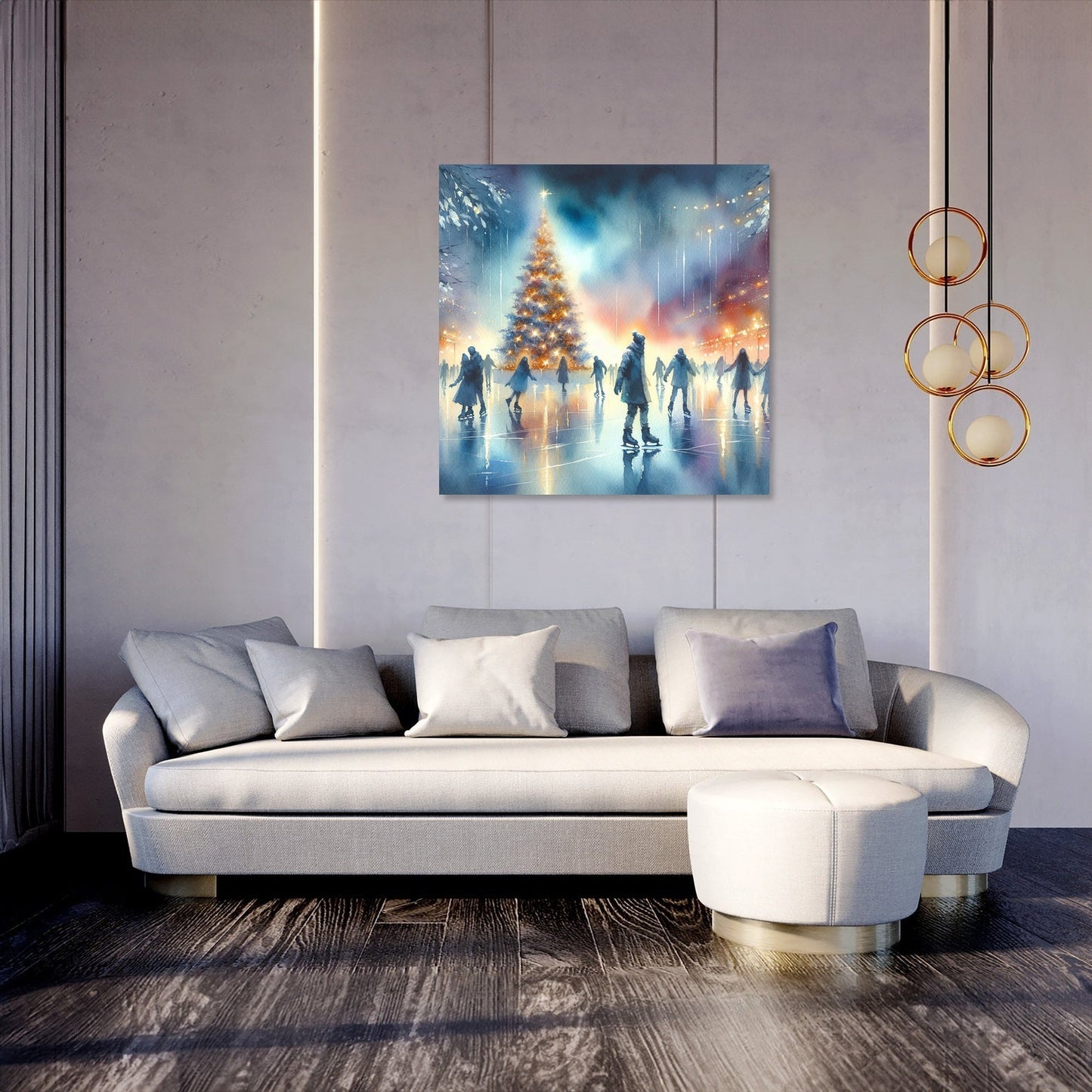 Winter Reflections Twilight Canvas