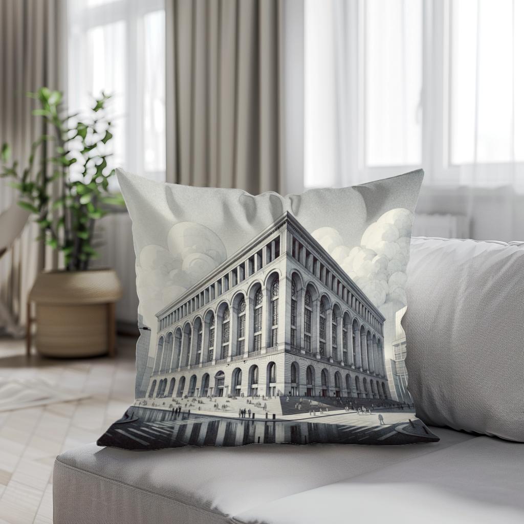 Manchester Central Library Monumental Cotton Cushion