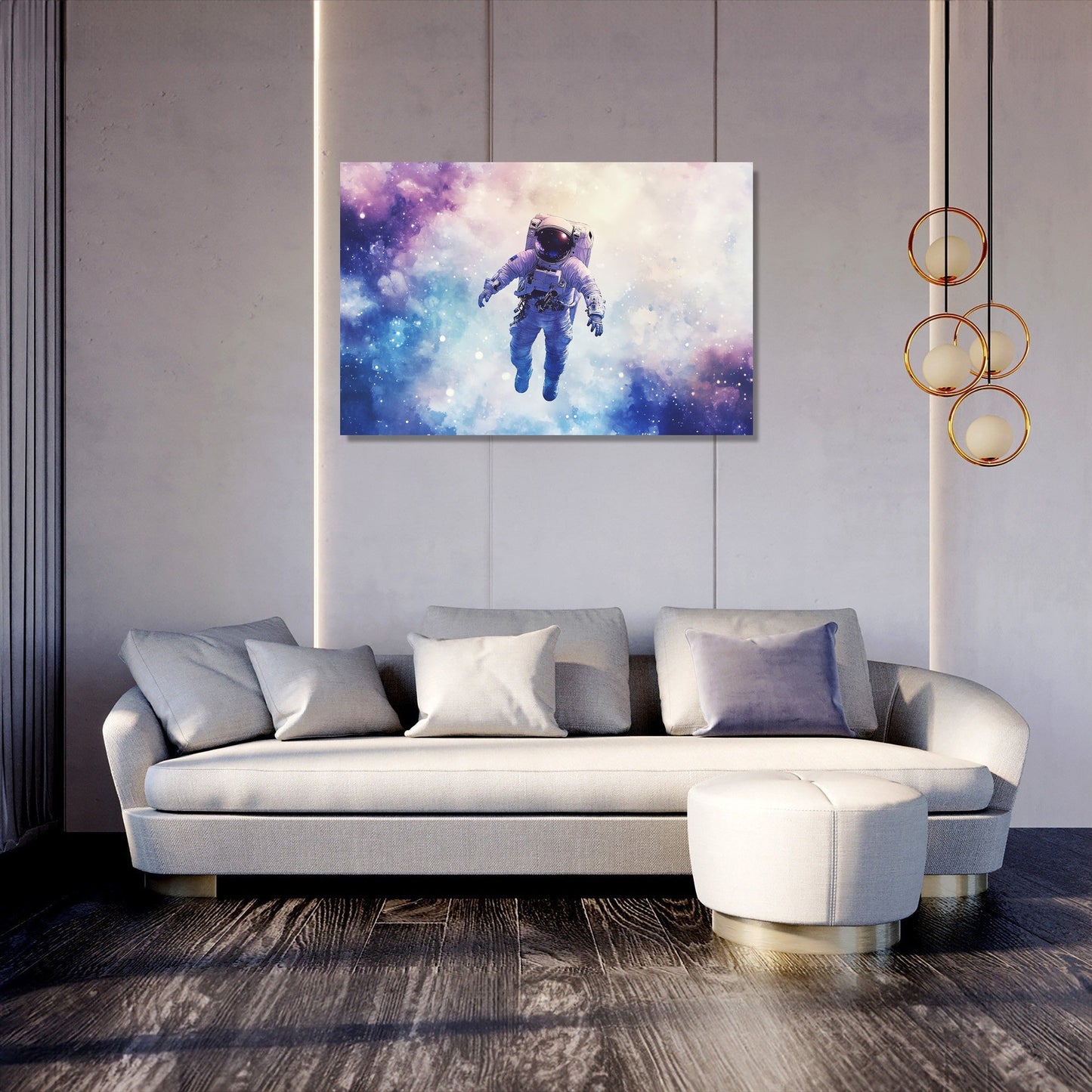 Astronaut's Celestial Canvas