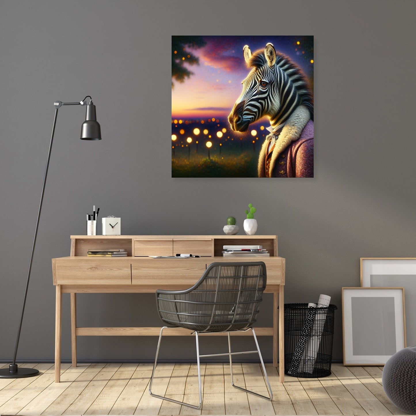 Regal Zebra Twilight Canvas