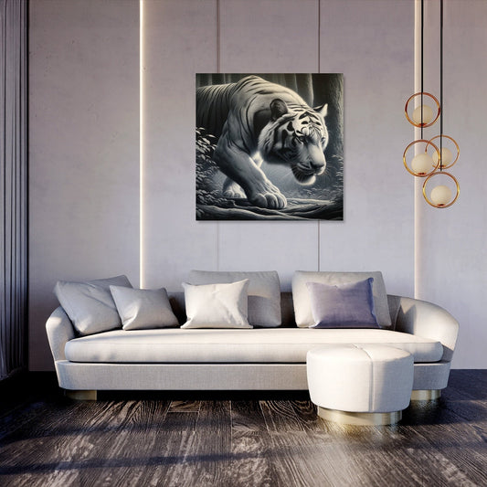 Monochrome Tiger Canvas
