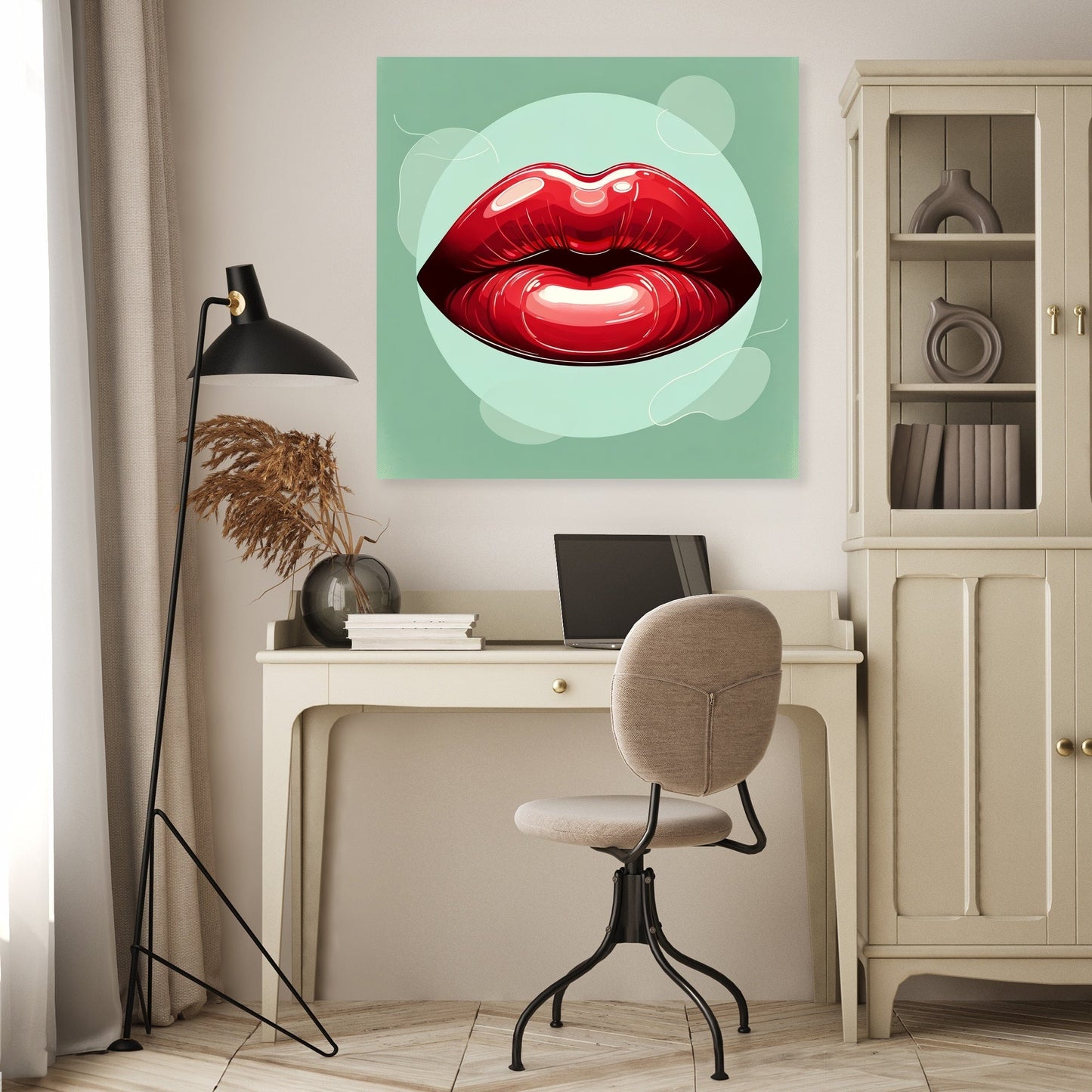 Glossy Red Lips Canvas