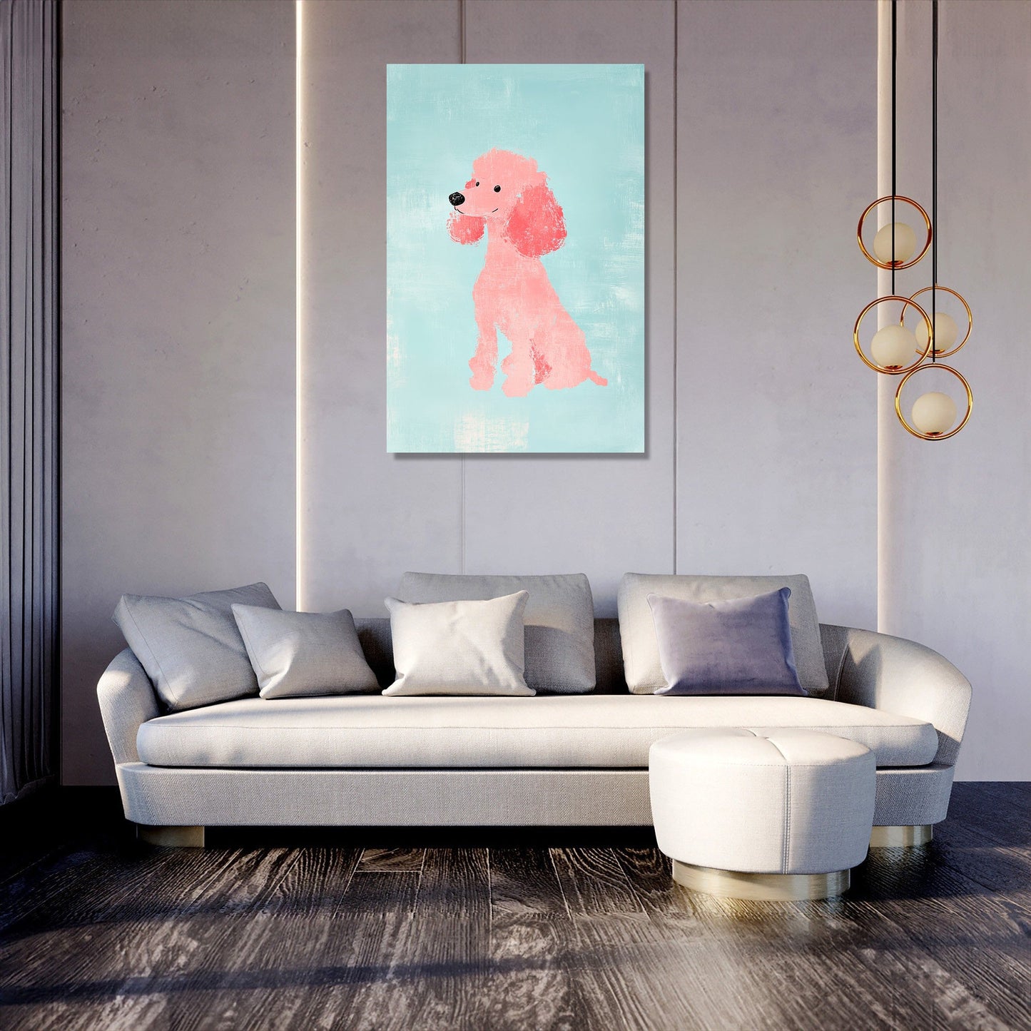 Pink Poodle Canvas