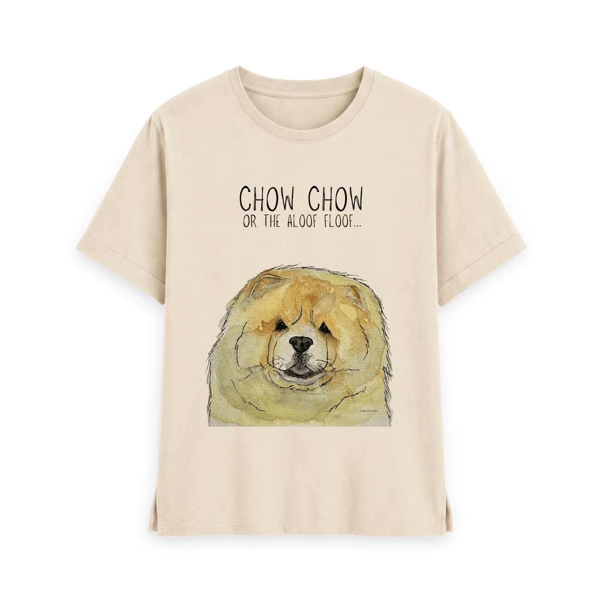 Chow Down in Style: Fawn Chow Chow Relaxed Fit T-Shirt