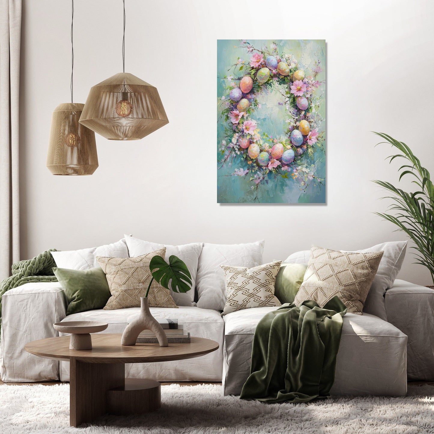 Easter Wreath Elegance Canvas