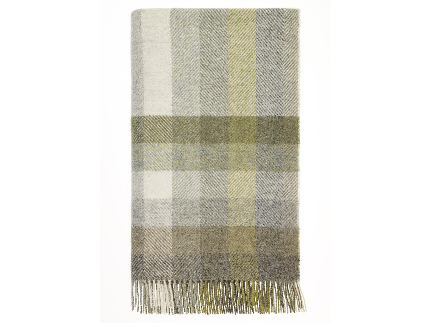 Woodale Pure New Wool Shetland Throw - Olive