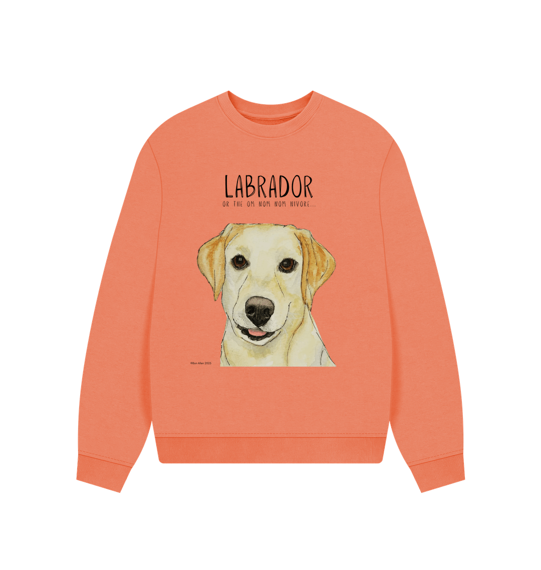 Will Sit for Snacks: The Yellow Labrador Oversized Sweatshirt