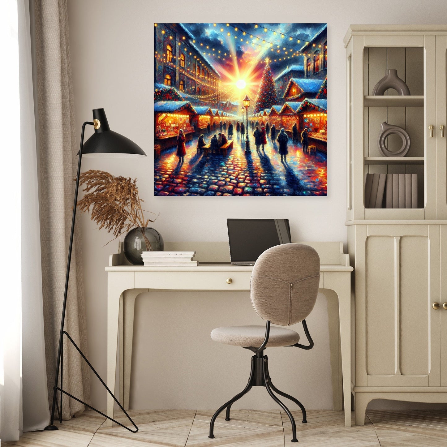 Melancholy at the Christmas Market Canvas