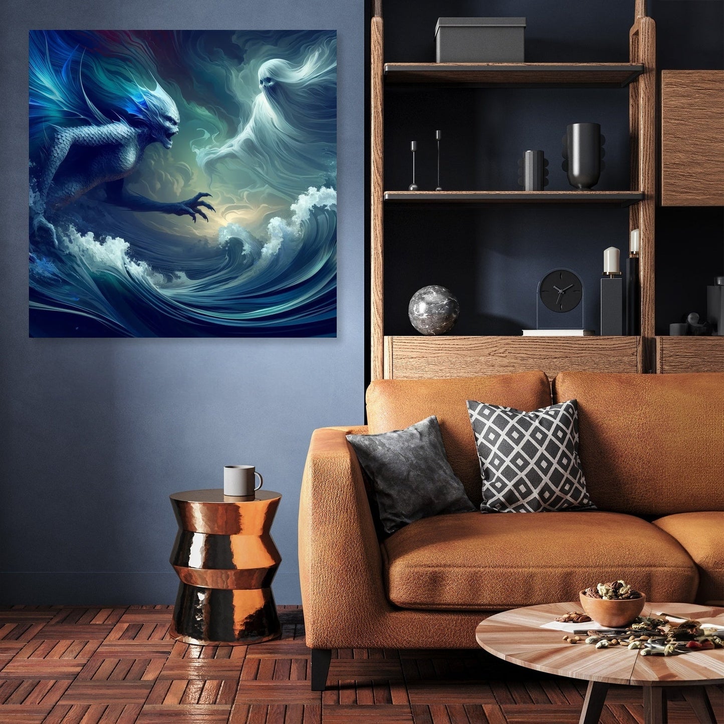 Stormy Seas Confrontation Canvas
