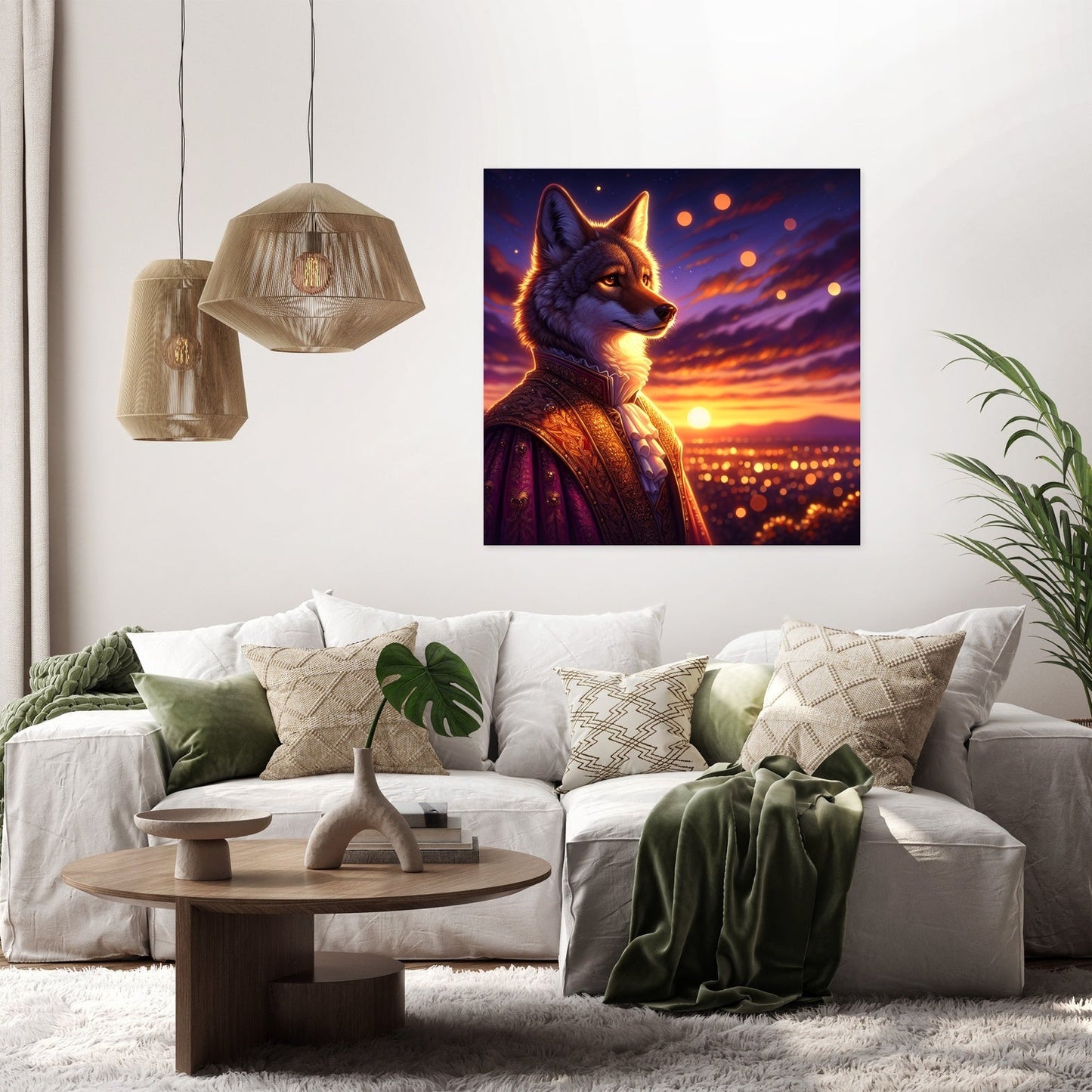 Dusk Majesty Coyote Canvas
