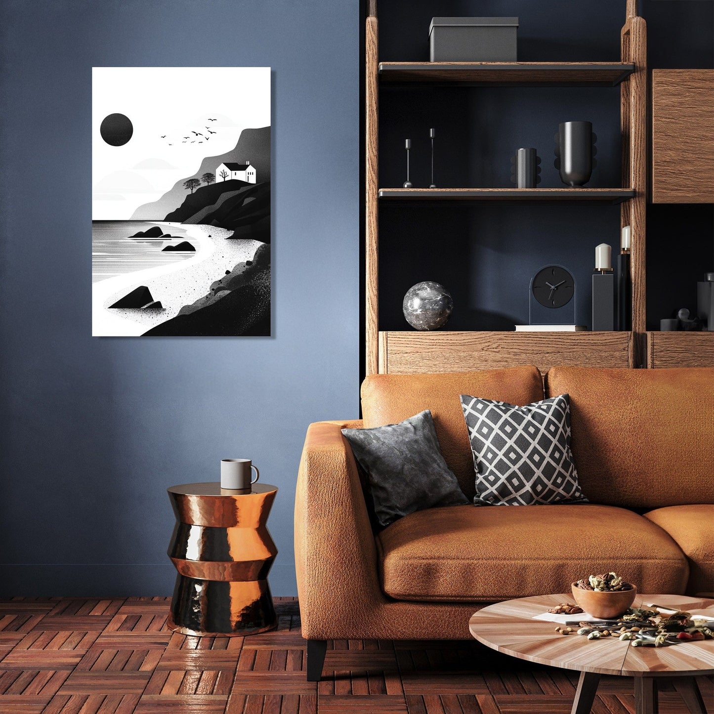 Geometric Beachscape Canvas
