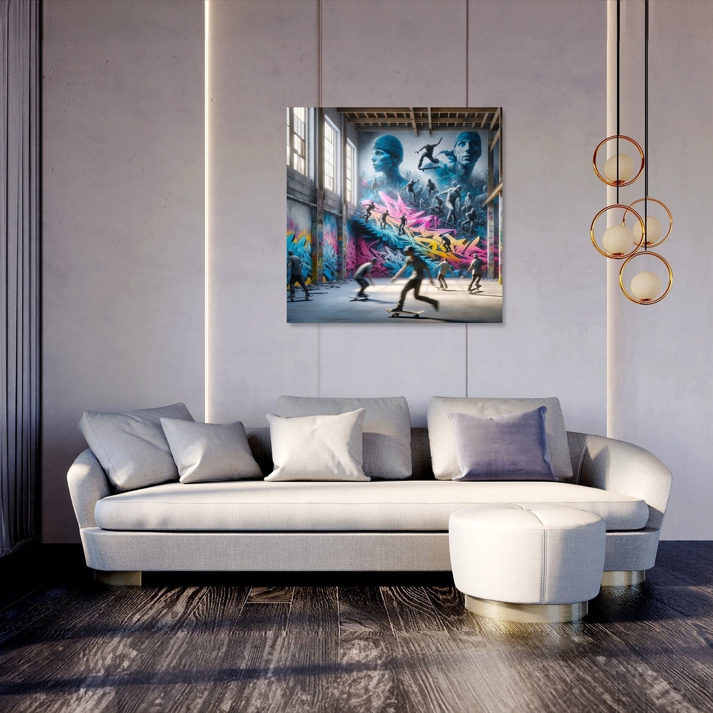 Skateboard Symphony Canvas
