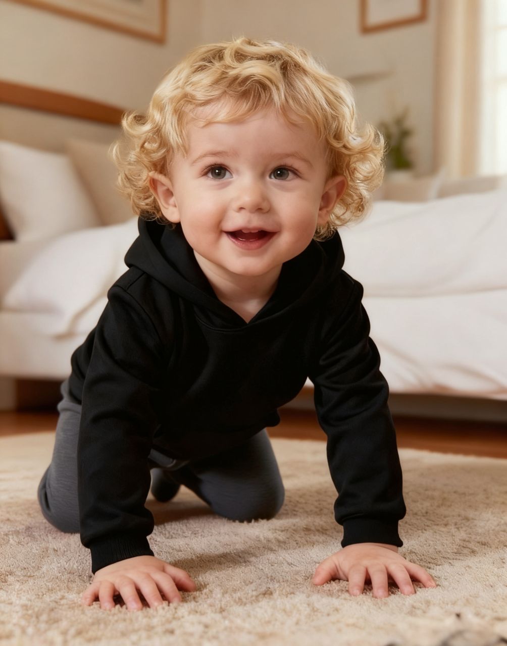 Black Stylish Kid Hoodie