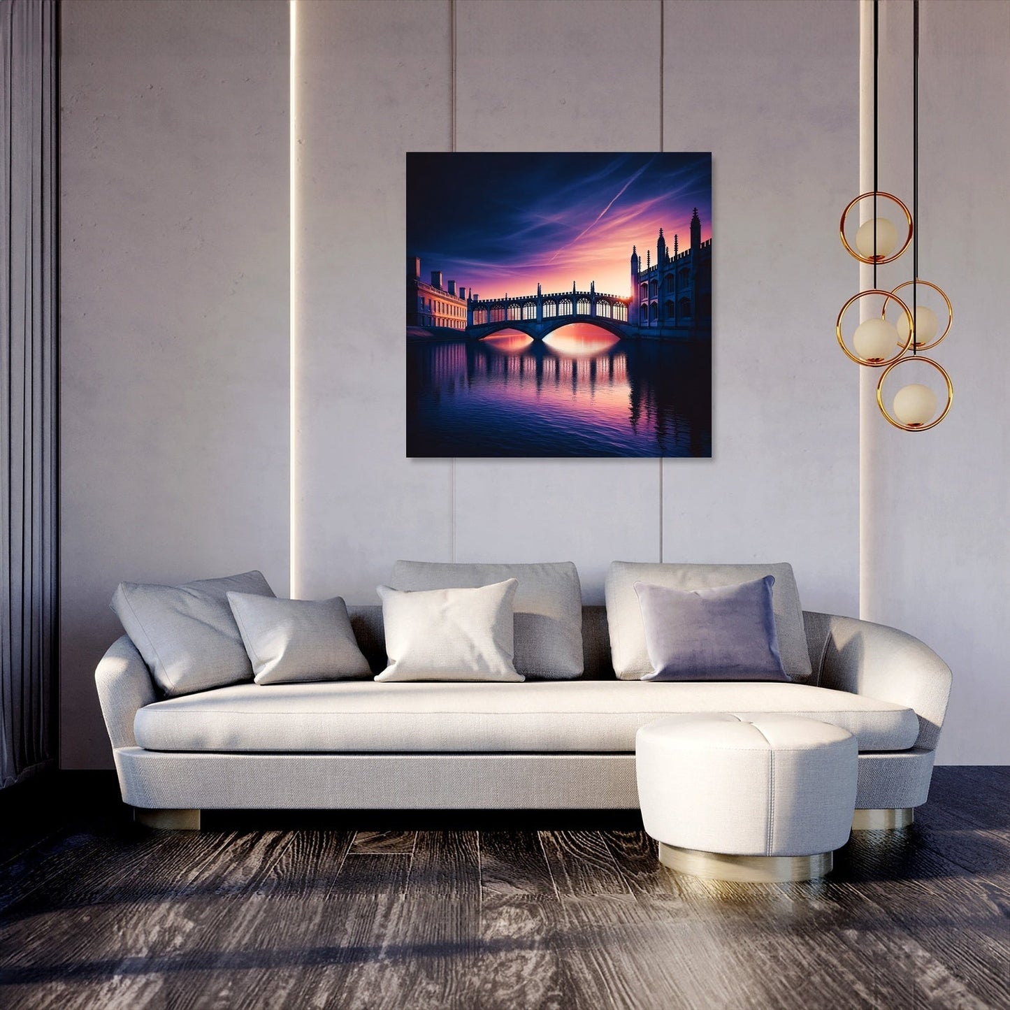 Cambridge Twilight Bridge Canvas