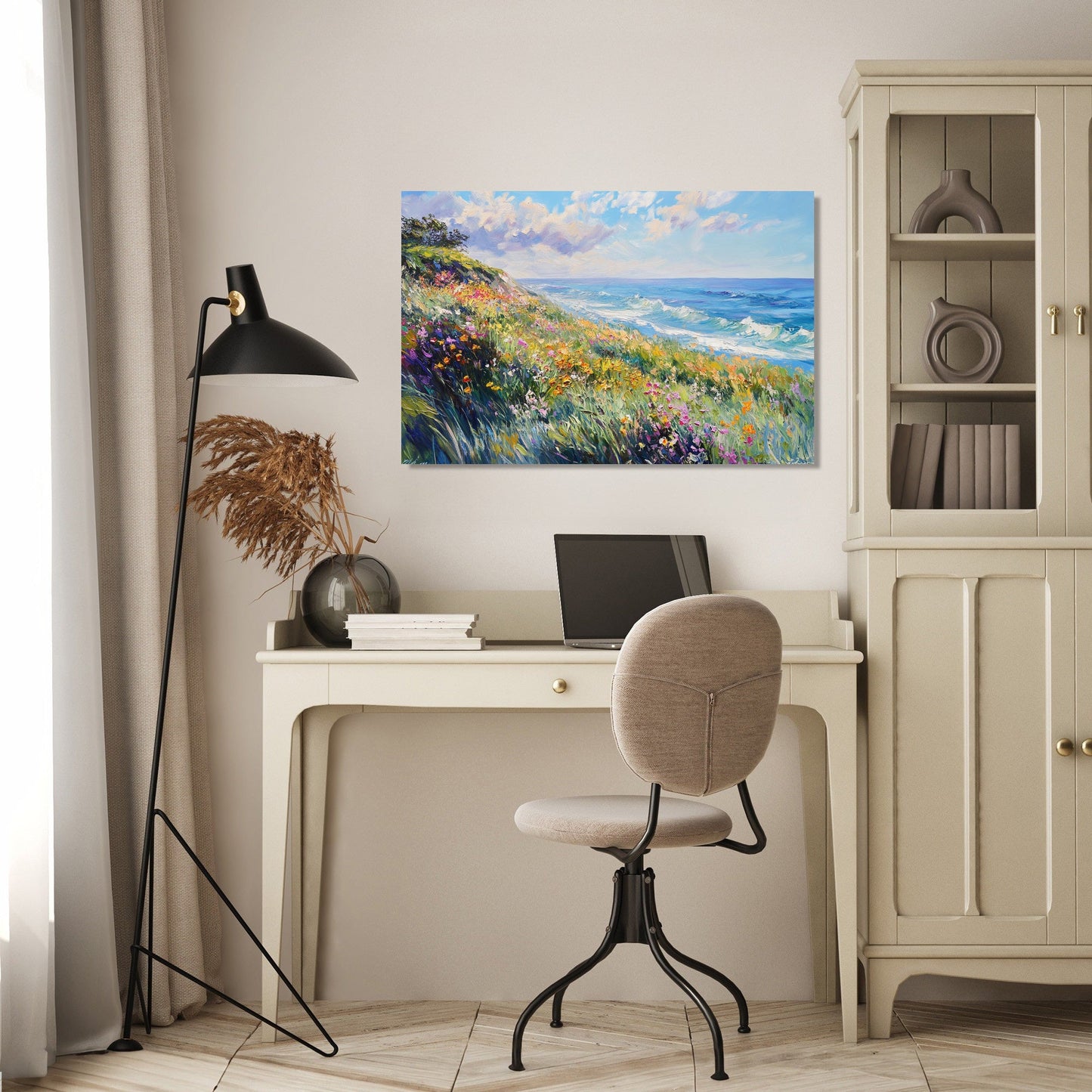 Floral Ocean Canvas