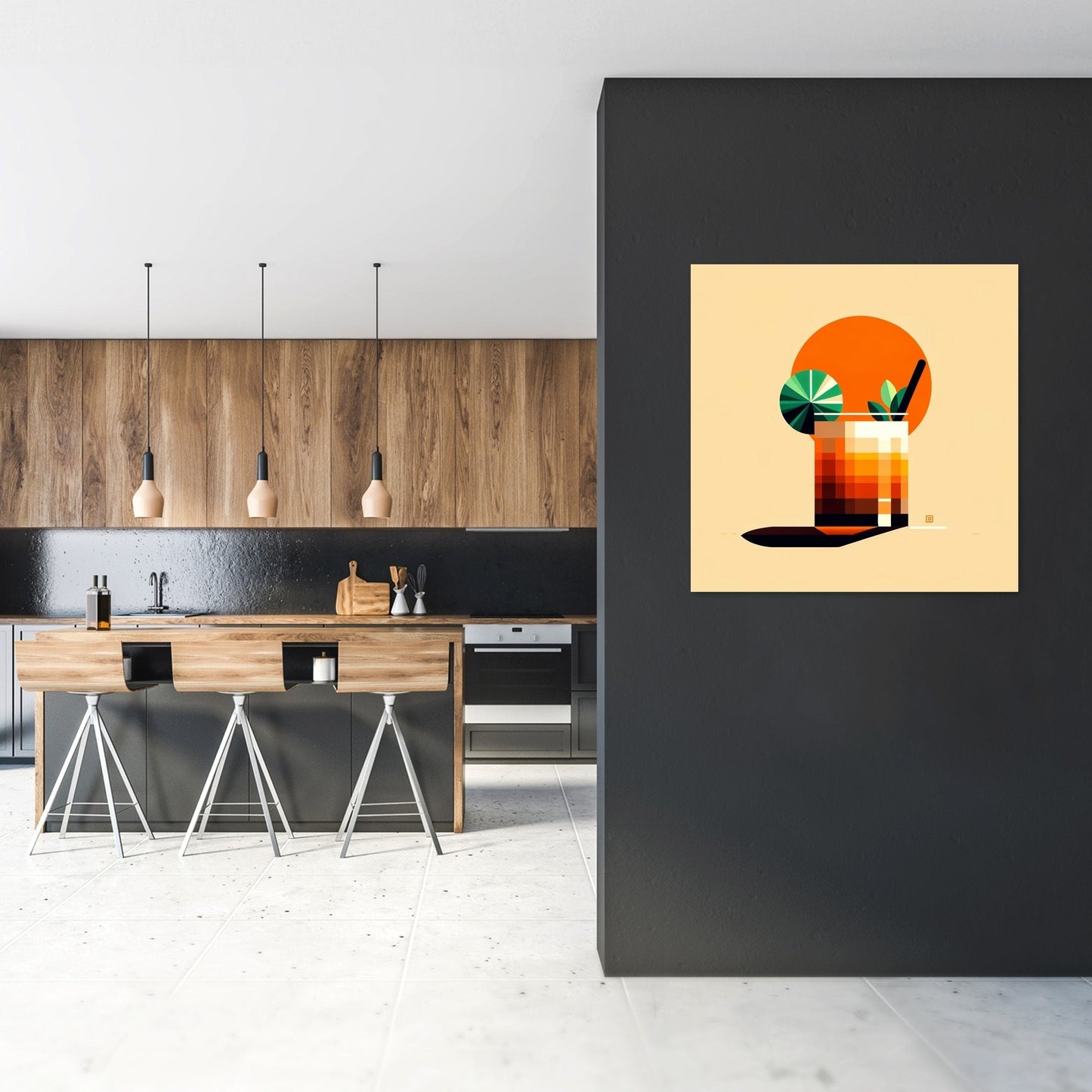 Mai Tai Minimalist Art Canvas